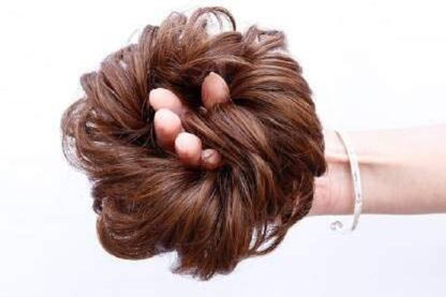 Blushia Synthetic Bun Extension Artificial Juda For Women And Girls 35 Gram (Dark Brown) Hair Extension