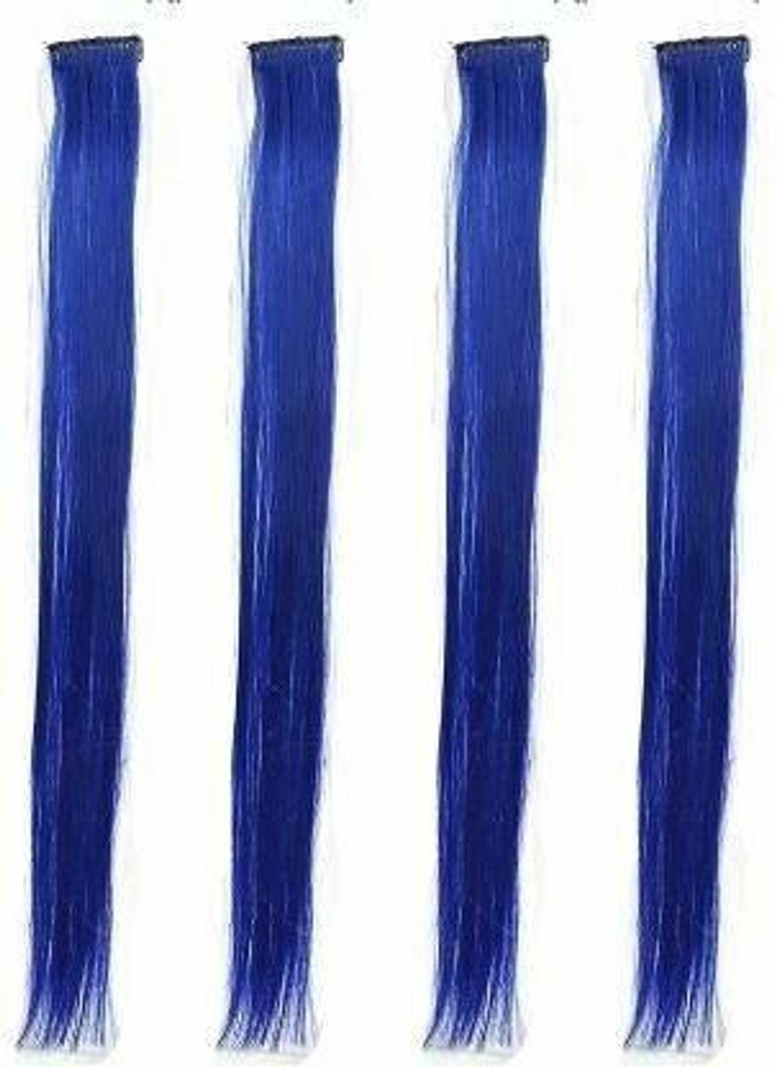 CAMOLA DEVA best quality hair strings(hstick Blue) 4pcs Hair Extension