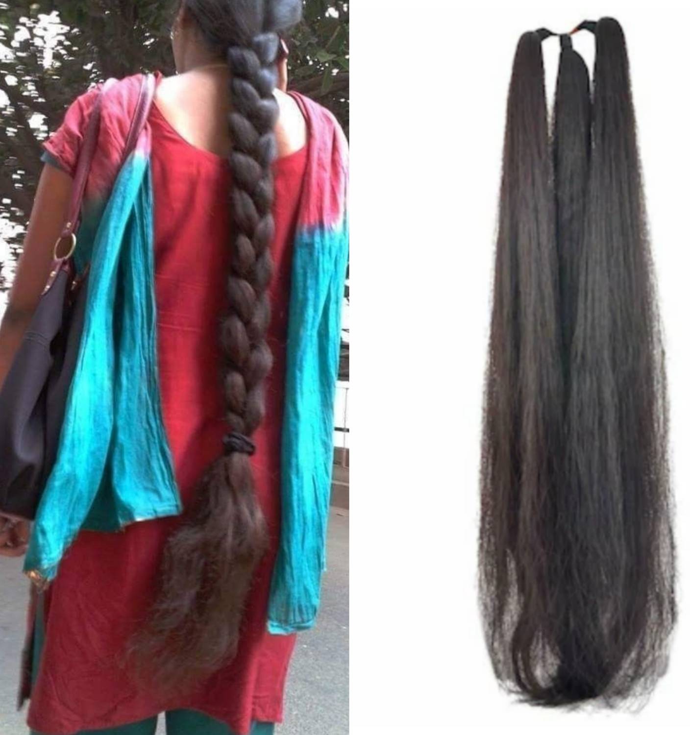 AASHTIK MART Long Choti For Women, Kids Choti Extensions Black (Code-106) Hair Extension