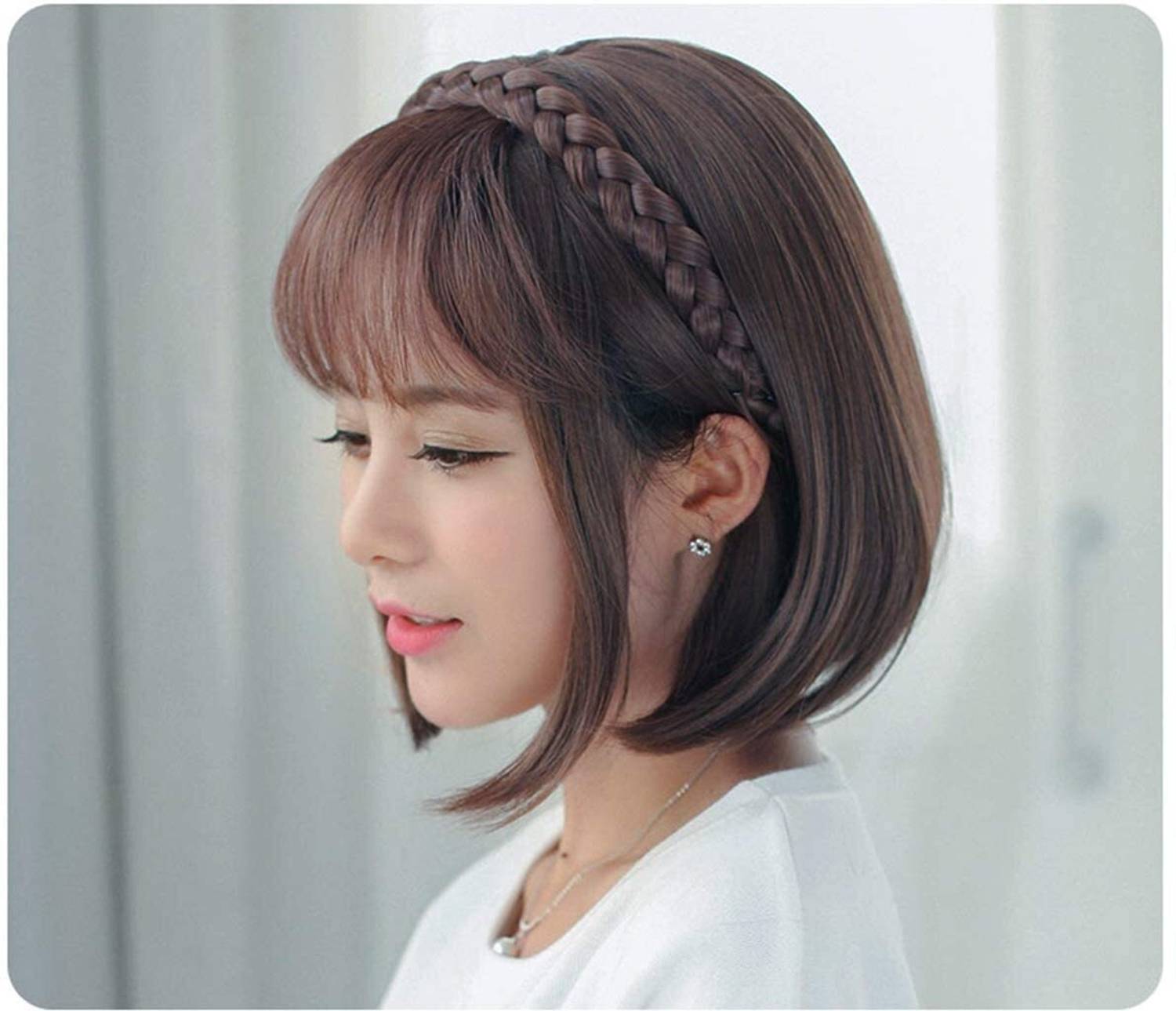 CAMOLA DEVA Synthetic Wigs 1PC Front Bangs, Synthetic Wigs Headband Wig Hair Extension