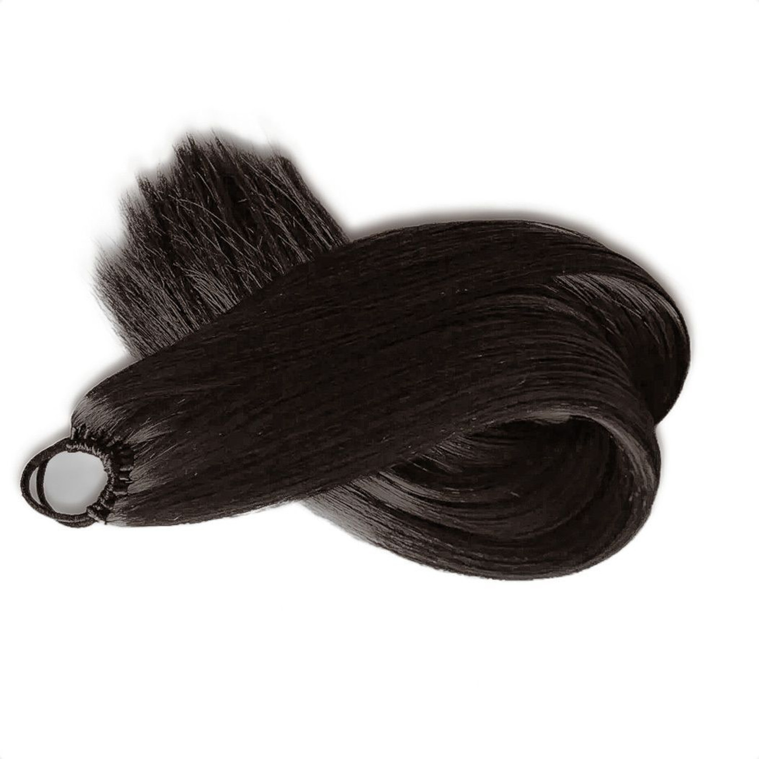 Image of A H S Brown Straight Stylish Rubber Ponytail Hair Extension