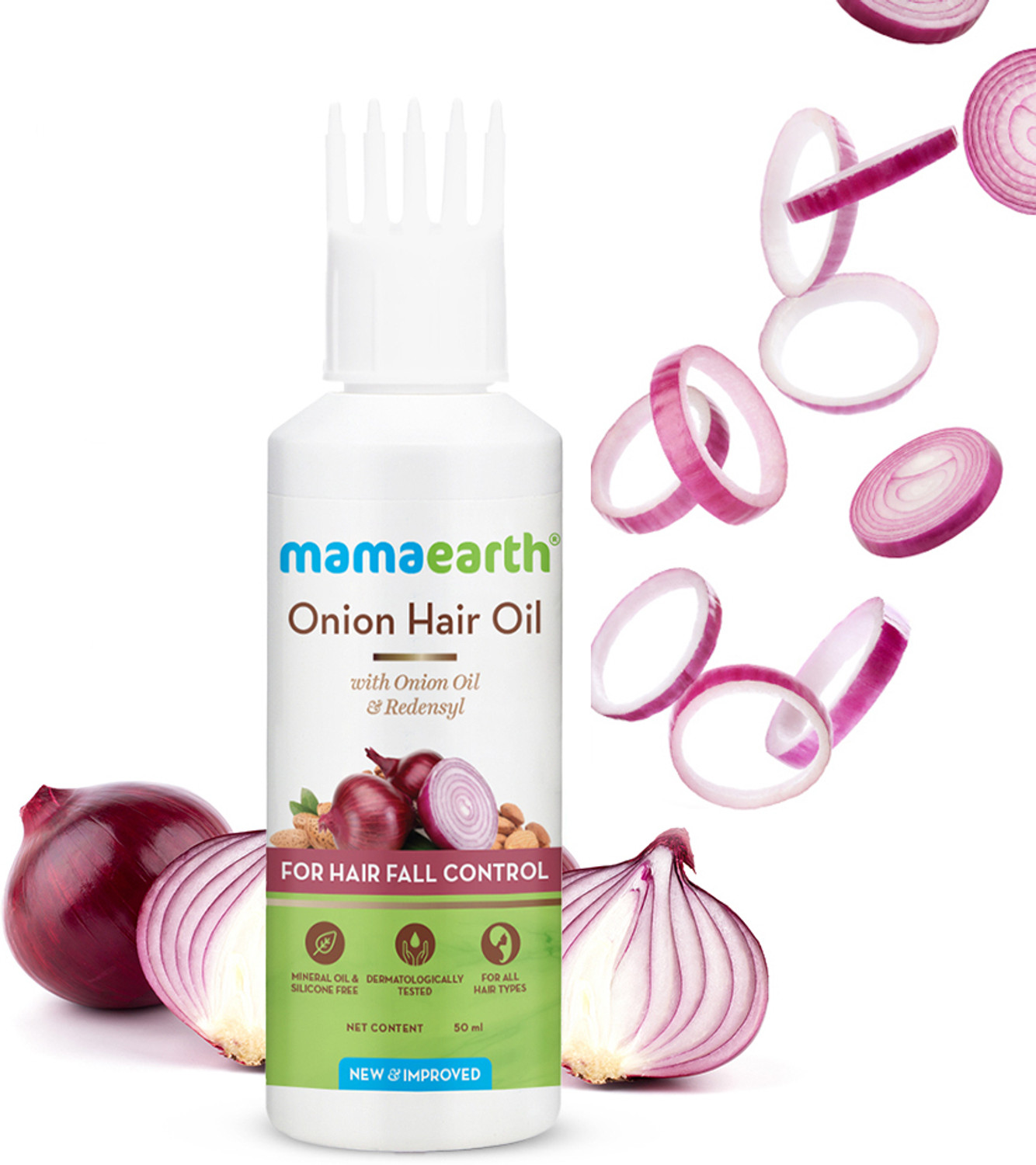Image of Mamaearth Onion Hair Oil for Hair Regrowth & Hair Fall Control Hair Oil