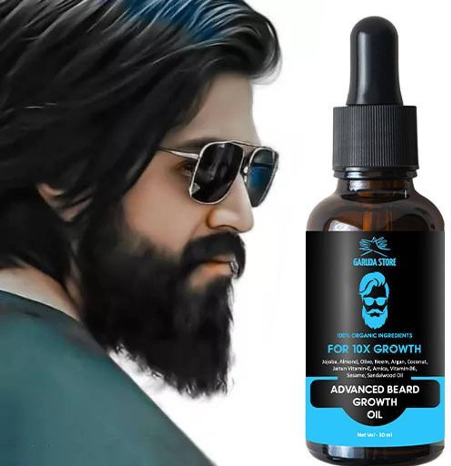 Garuda Store Advanced Beard Growth oil for men beard growth, dadh