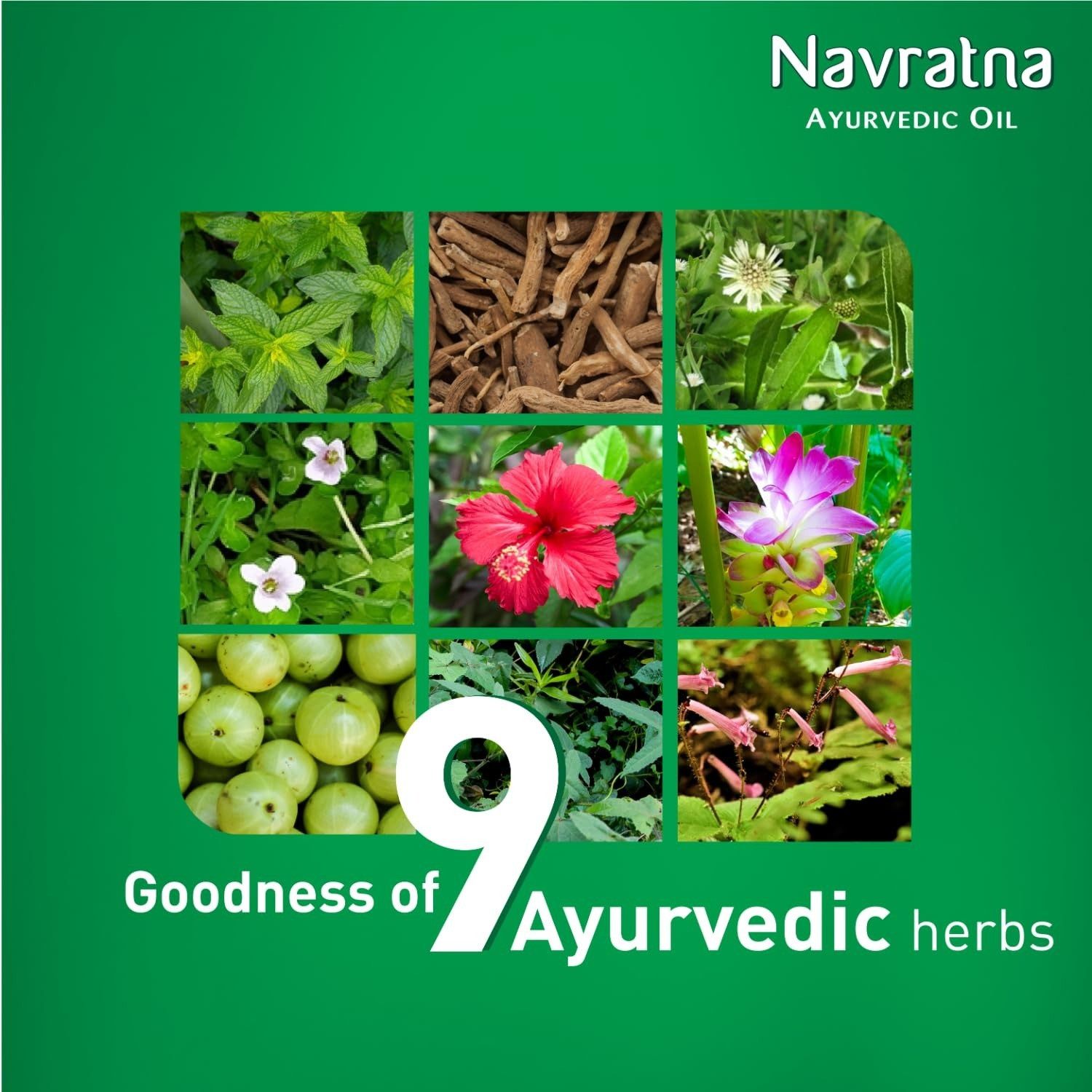 Image of Navratna Ayurvedic Green OIL Hair Oil