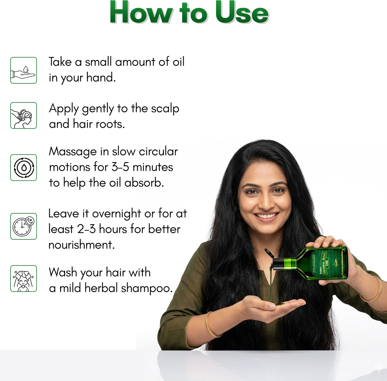 Image of DEEMARK Herbal Hair Oil for Growth & Dandruff Control 100% Natural & Ayurvedic Hair Oil