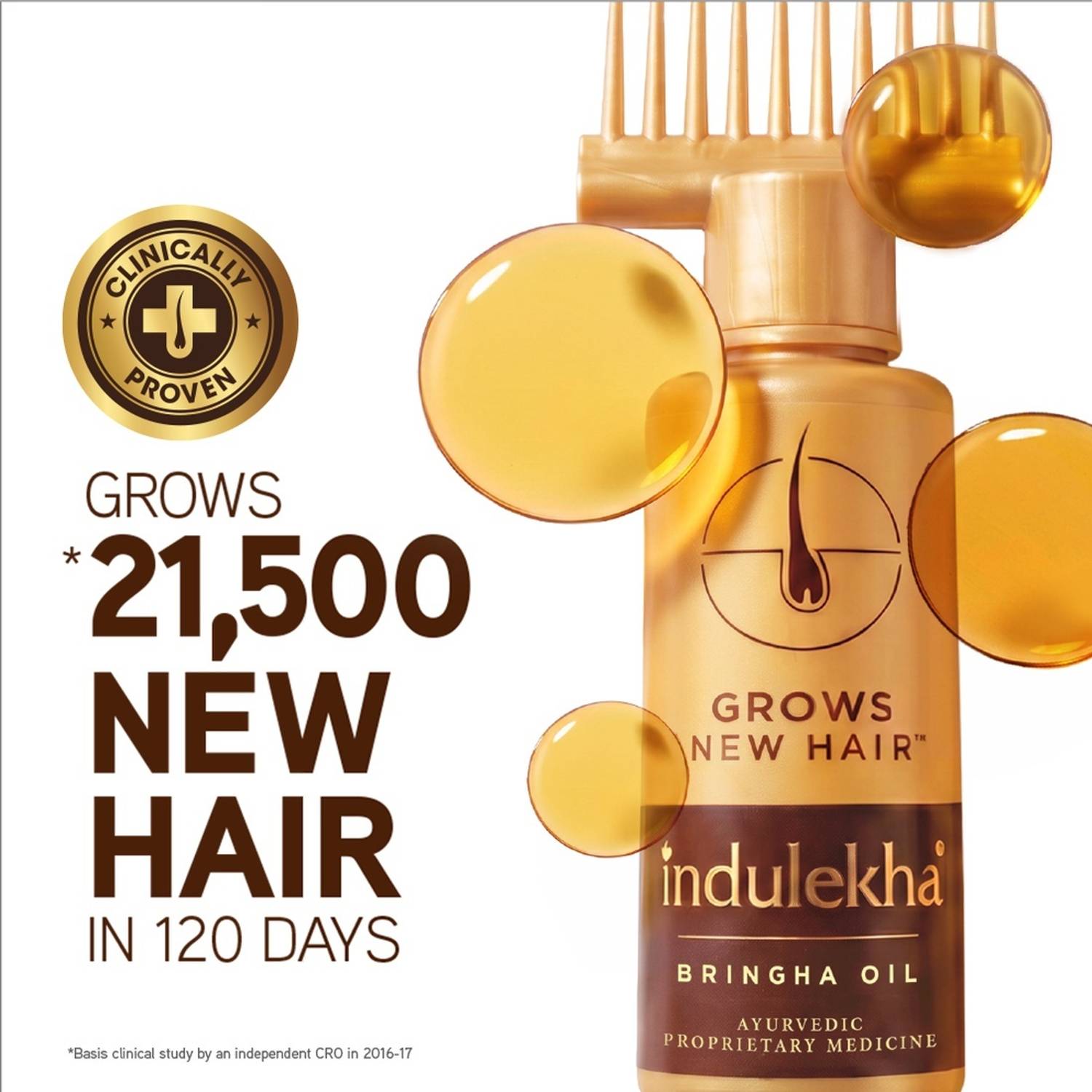 Indulekha Bringha Hair Oil with 11 Herbs, 100 ml - Image 1