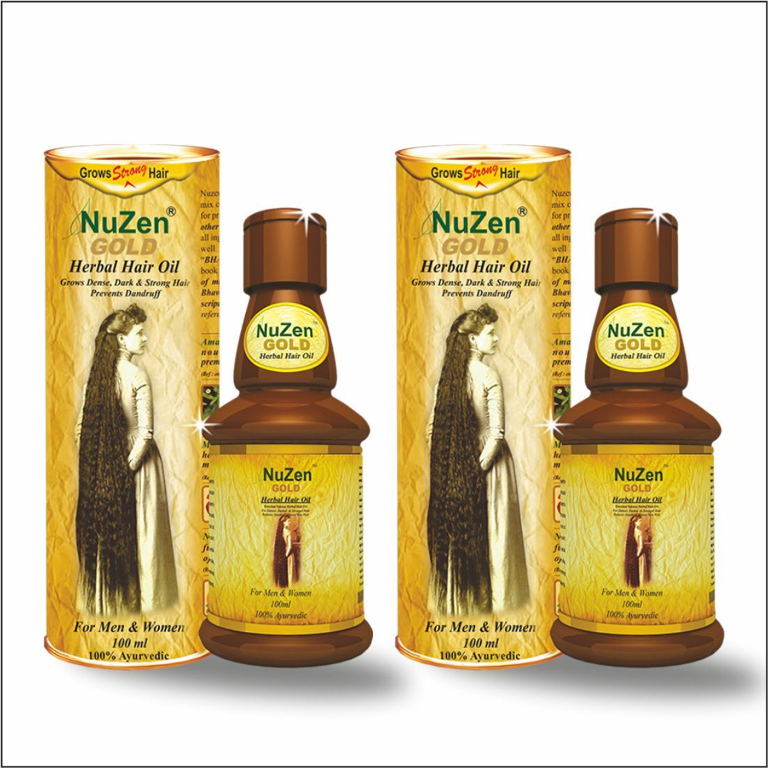 Image of Nuzen Gold Herbal Hair Oil PACK OF 2 Hair Oil