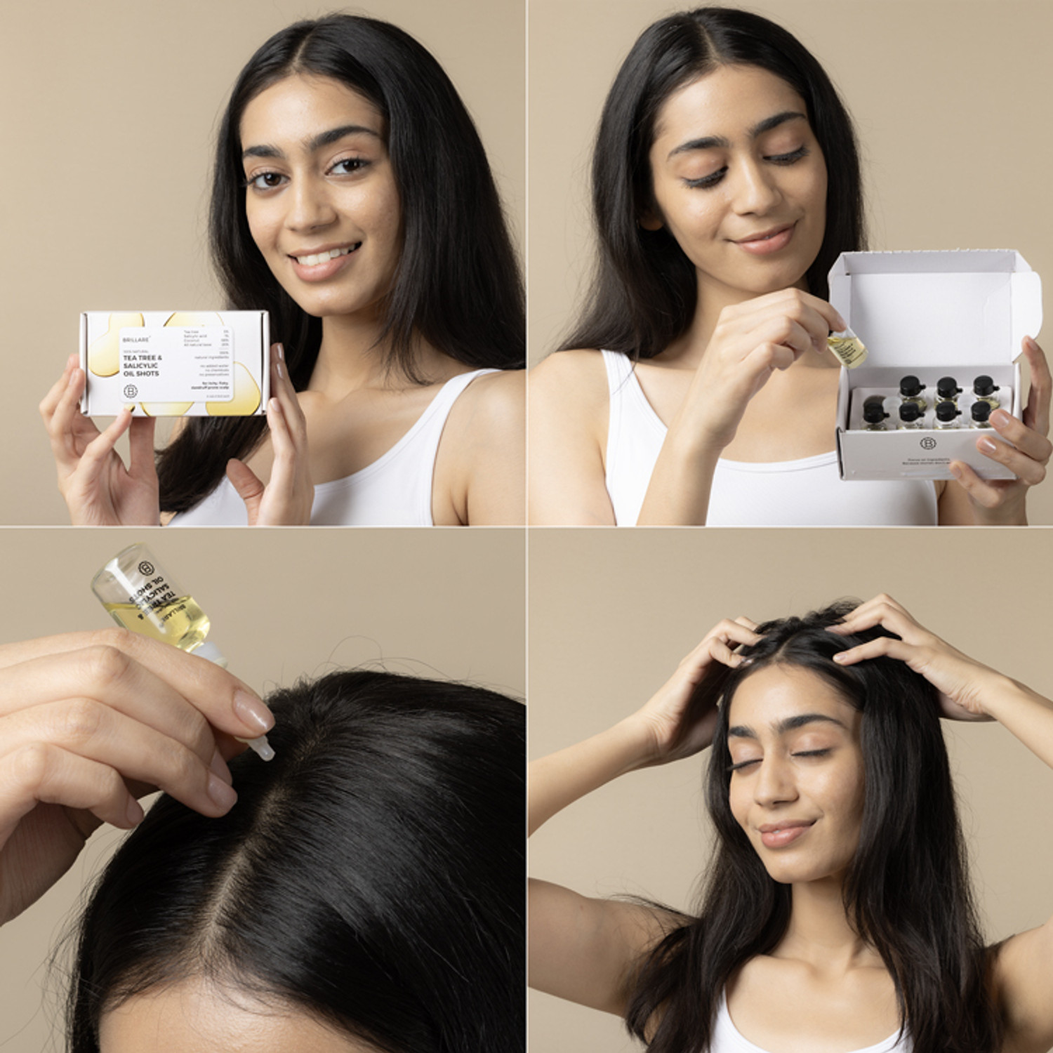Image of BRILLARE 5% Tea Tree Hair Oil Shots for Visible Dandruff Reduction from 1st Application Hair Oil