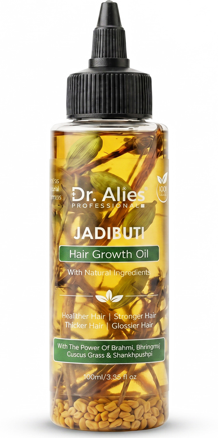 Image of Dr. Alies Professional Jadibuti Hair Growth Oil with Rosemary, Reduces Hair Fall | Lightweight Hair Oil