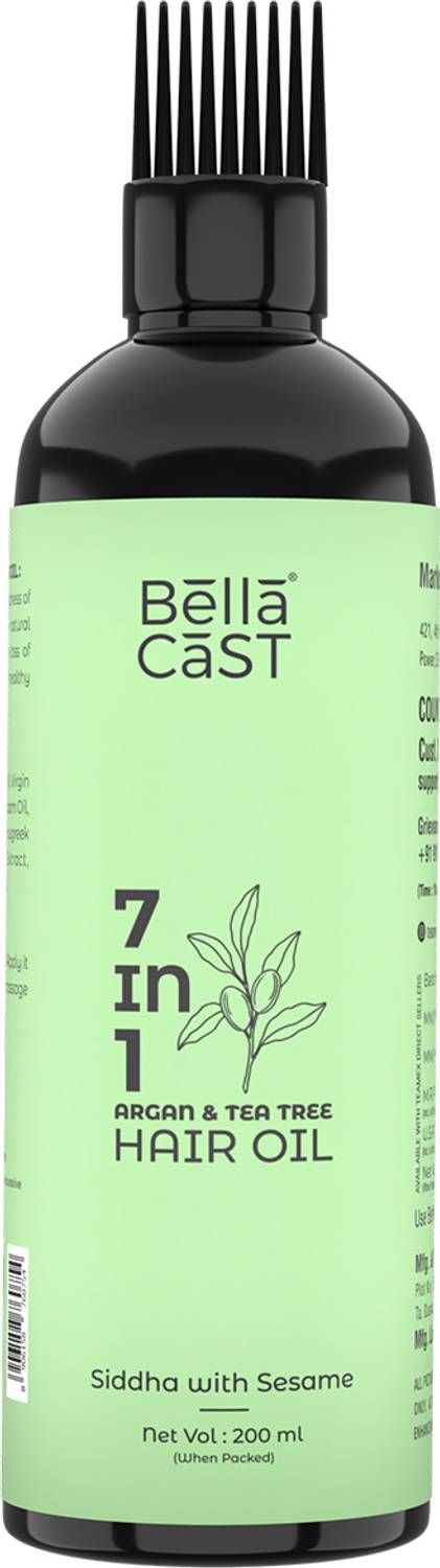 BellaCast 7 in 1 Argan and Tea Tree Hair Oil Siddha with Seasme Hair Oil