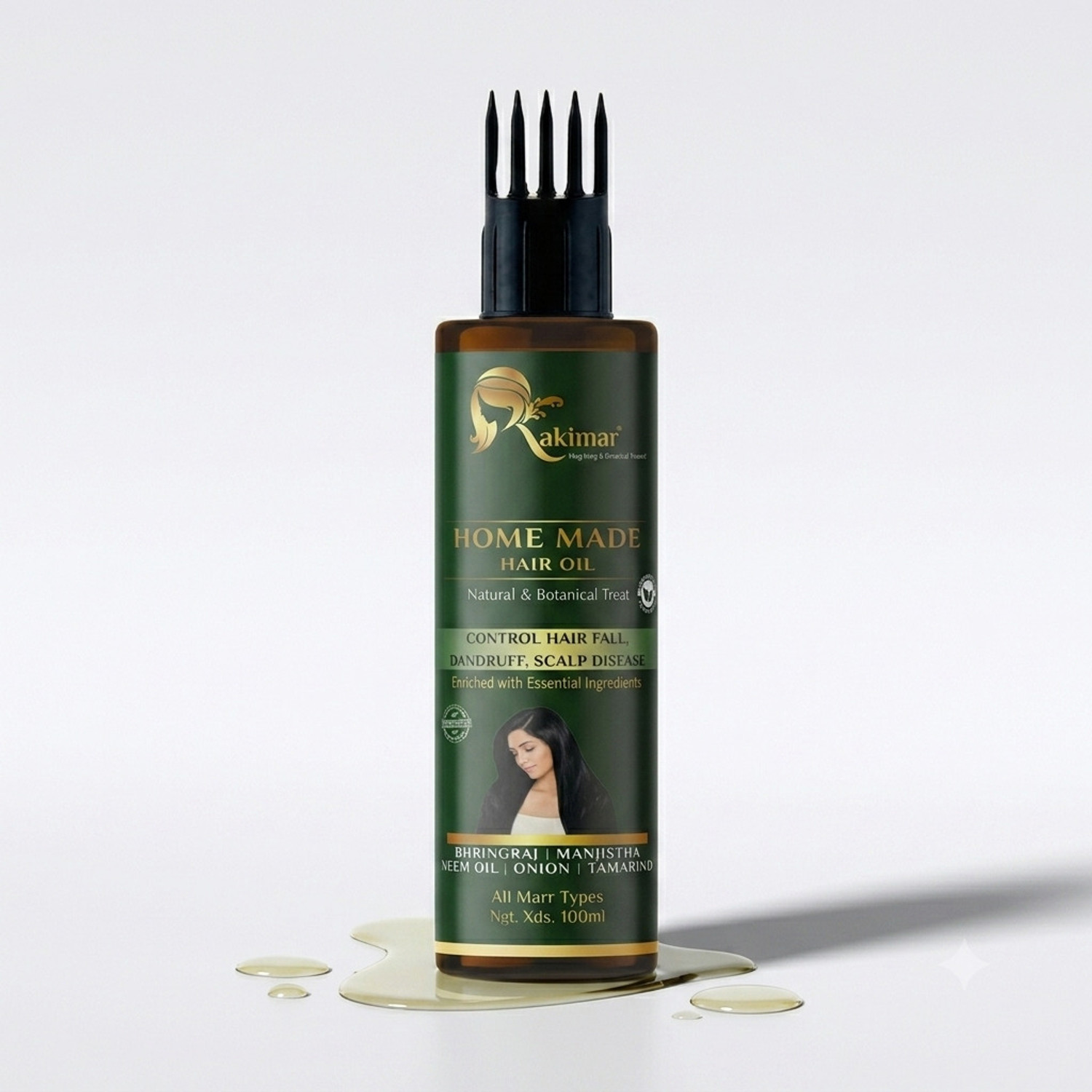 Kakimar Organic Homemade Hair Oil With Natural Ayurvedic Herbs For Men & Women Hair Oil
