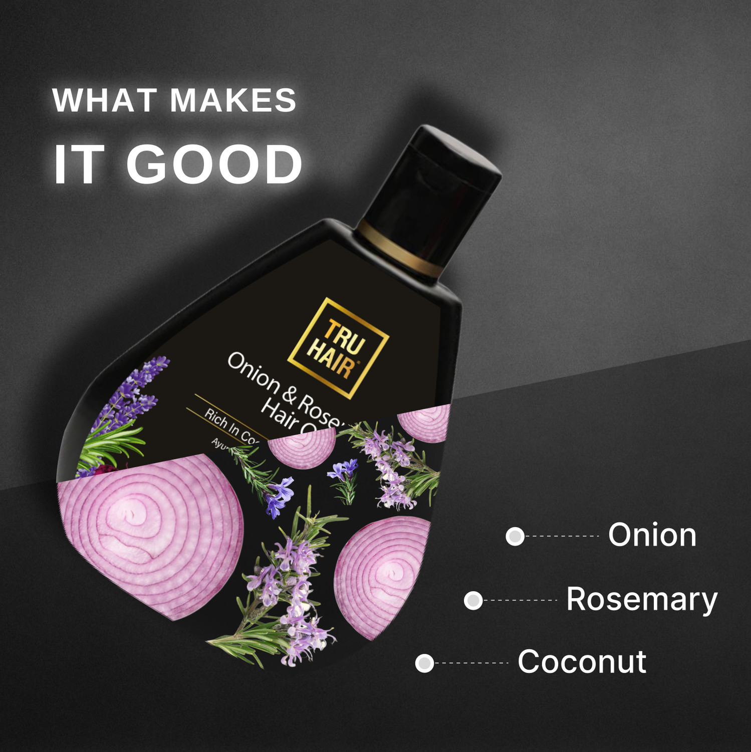 Image of TRU HAIR Onion Oil with Heater to warm the Oil Hair Oil
