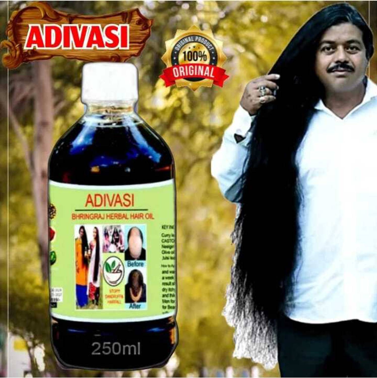 Adivasi hair dandruf cantrol best result for all hair problem 250ml REETHA HAIR GROWTH Hair Oil