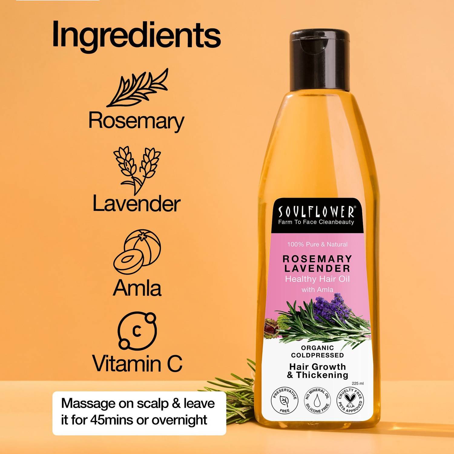 Soulflower Rosemary Hair Growth Oil, 120 ml - Image 3
