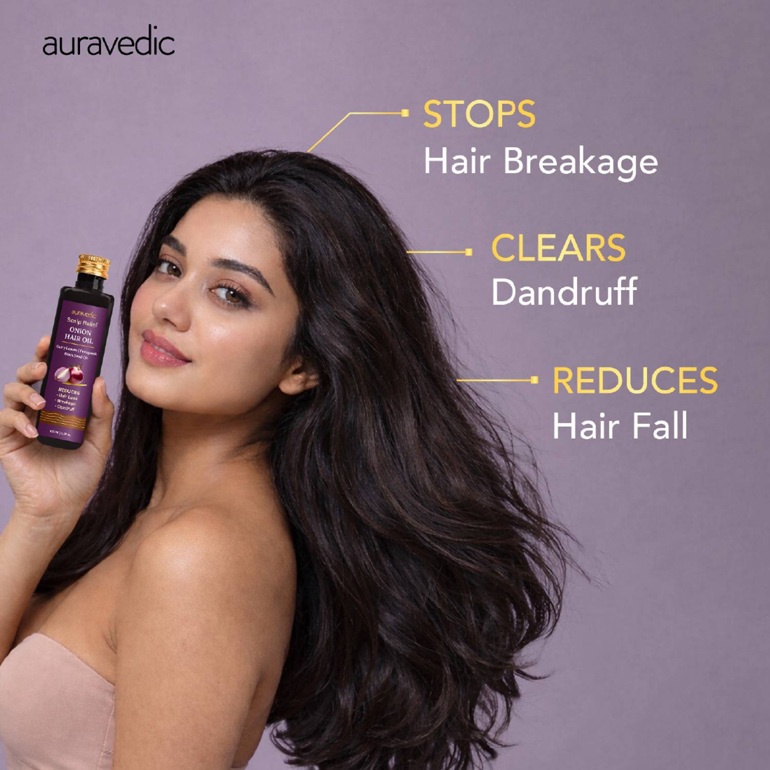 AURAVEDIC Onion Hair Oil 100ml - Image 3