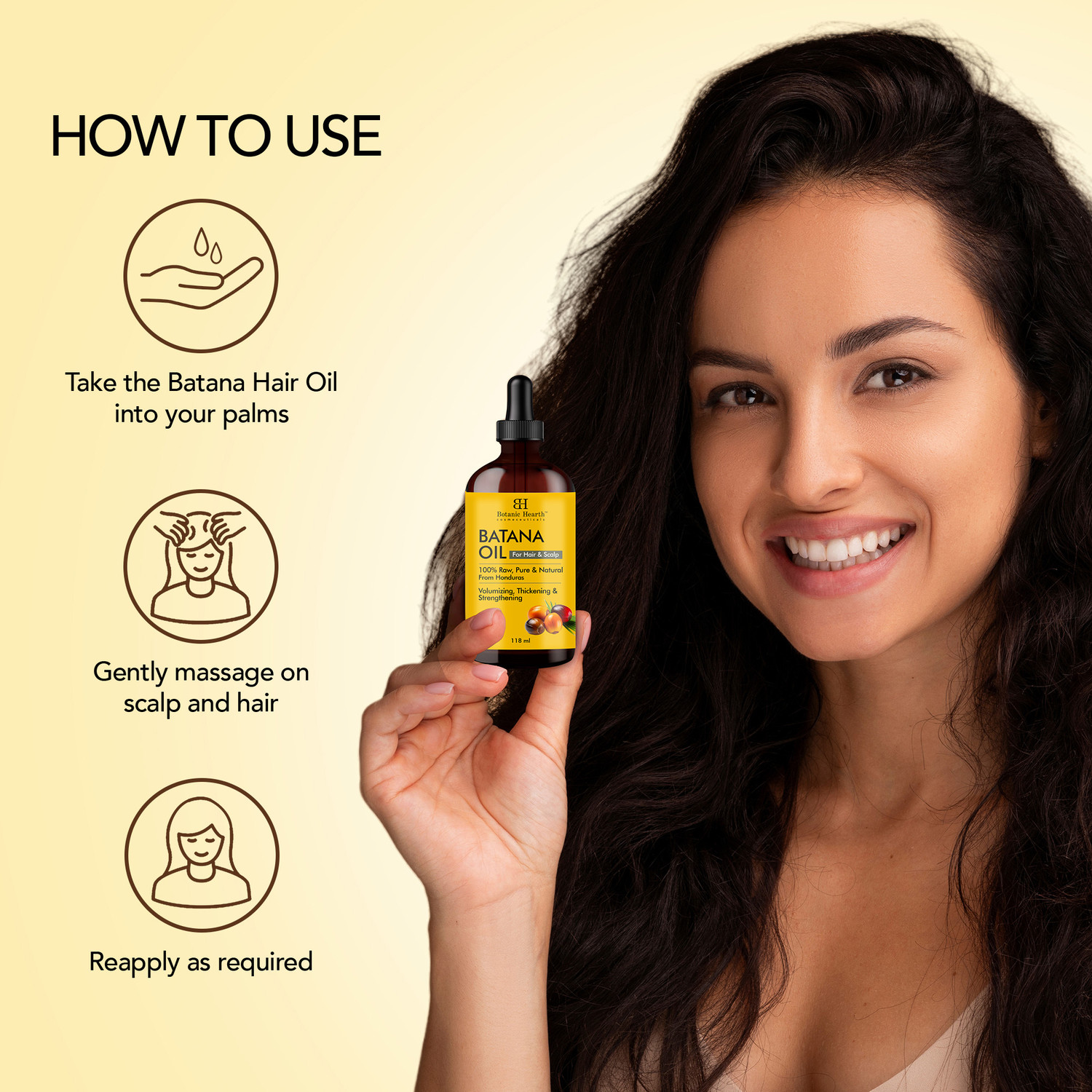 Image of Botanic Hearth 100% Pure Raw Batana Hair Oil