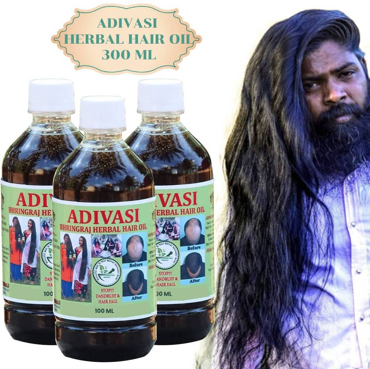 Adivasi BHRINGRAJ BTX 100 ML PACK 03 Hair Oil