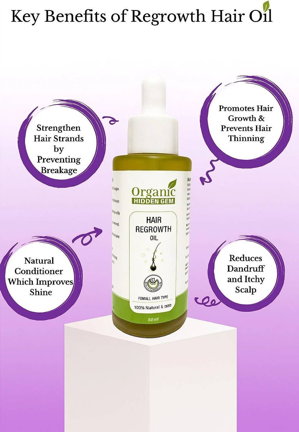 ORGANICHIDDENGEM Hair Grow Oil - Image 3