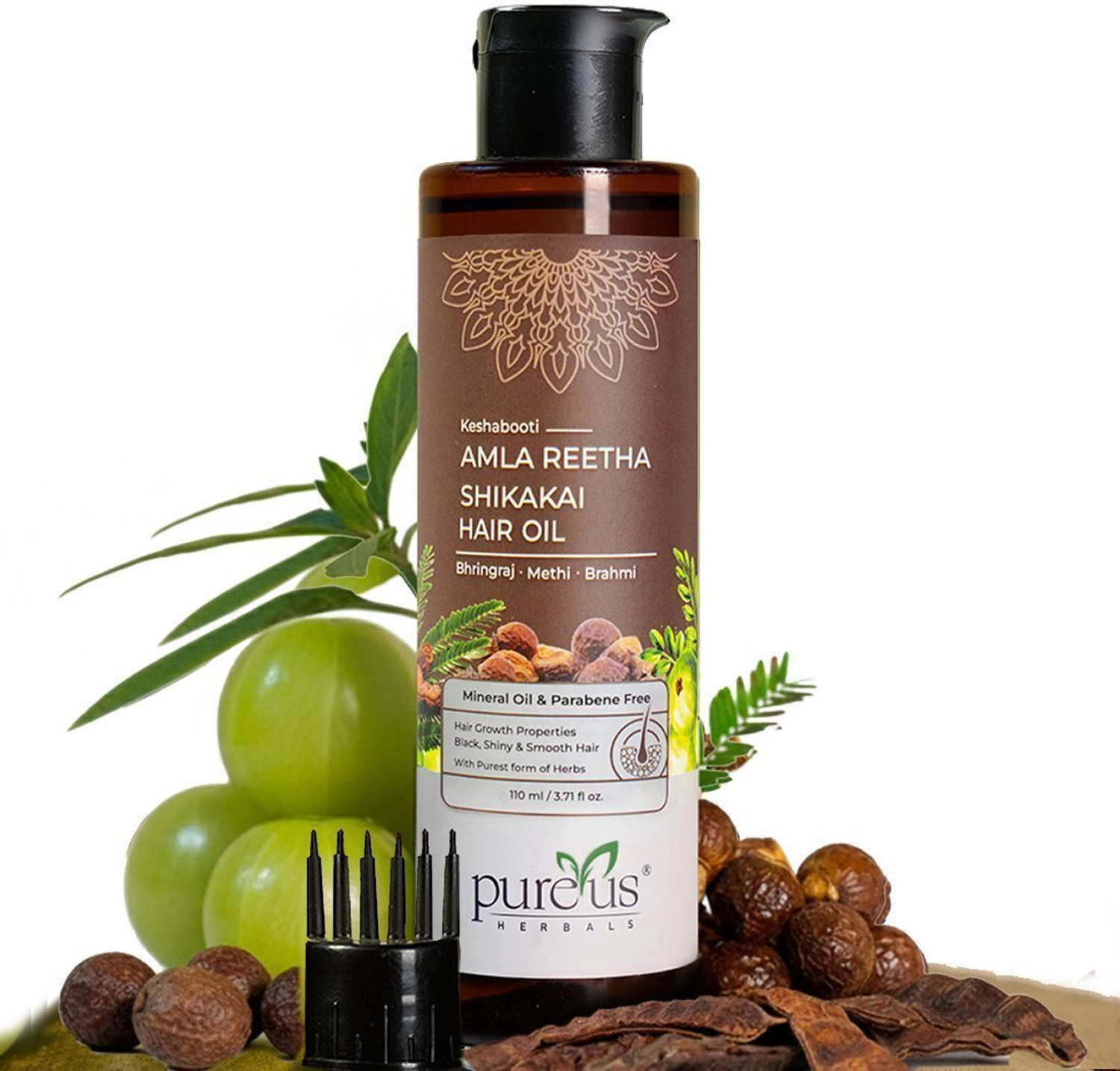 Image of Pureus Herbals Keshabooti Amla Reetha Shikakai Hair Oil