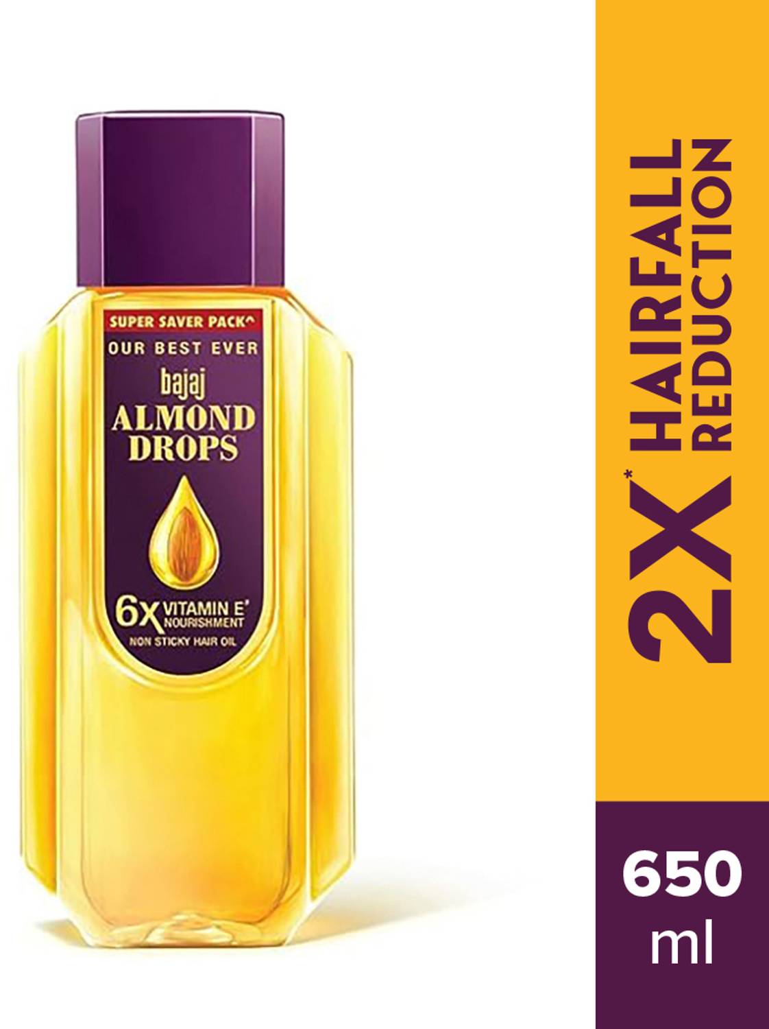 BAJAJ Drops Hair Oil, 6X Vitam1in E Light and Non-Sticky, Hair Fa