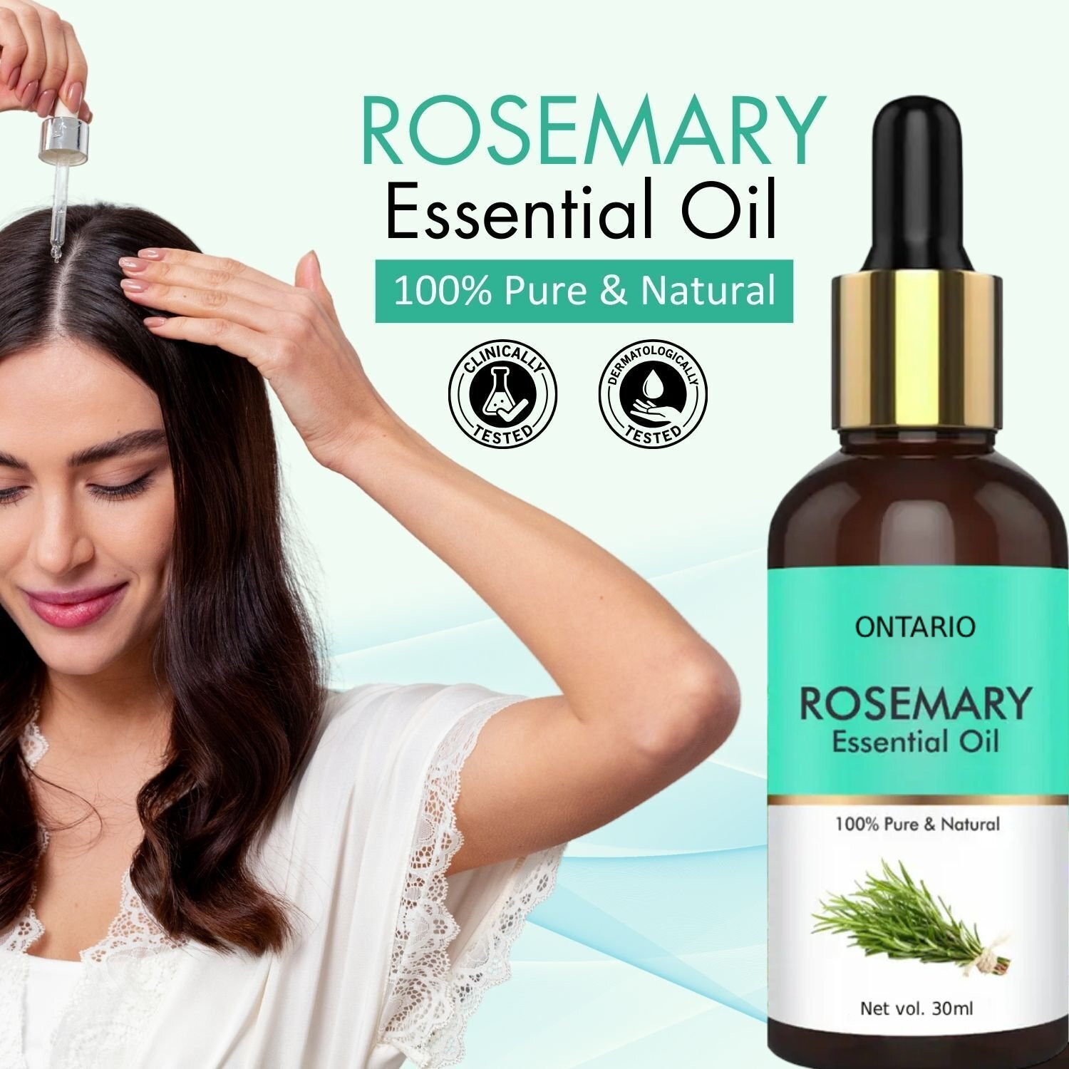 Image of Ontario Rosemary Oil, 100% Pure Oil for Hair Growth, Hair Fall Control Hair OilAX1.14 Hair Oil