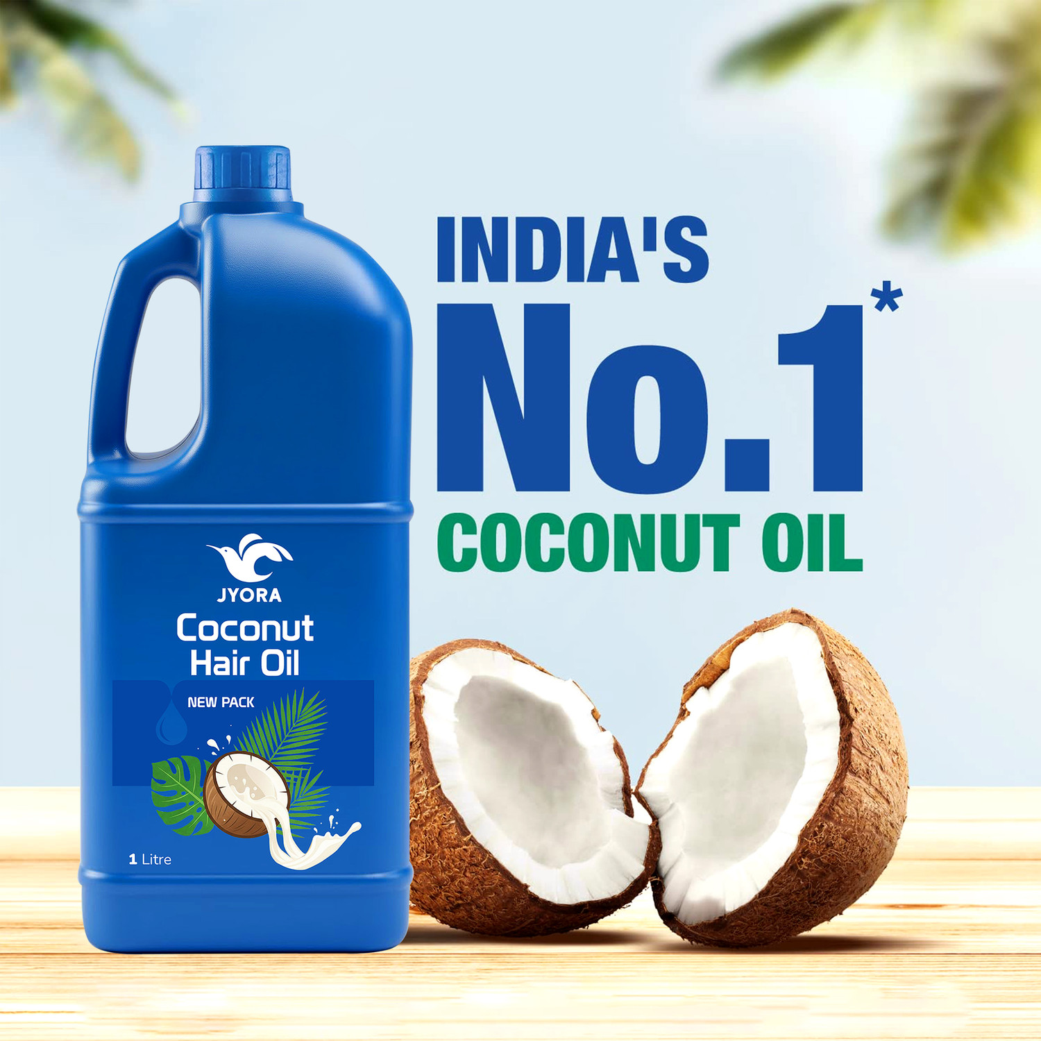 Image of JYORA Coconut Hair Oil Hair Growth, Hair Fall Control & Anti Dandruff | Pure Coconut Hair Oil