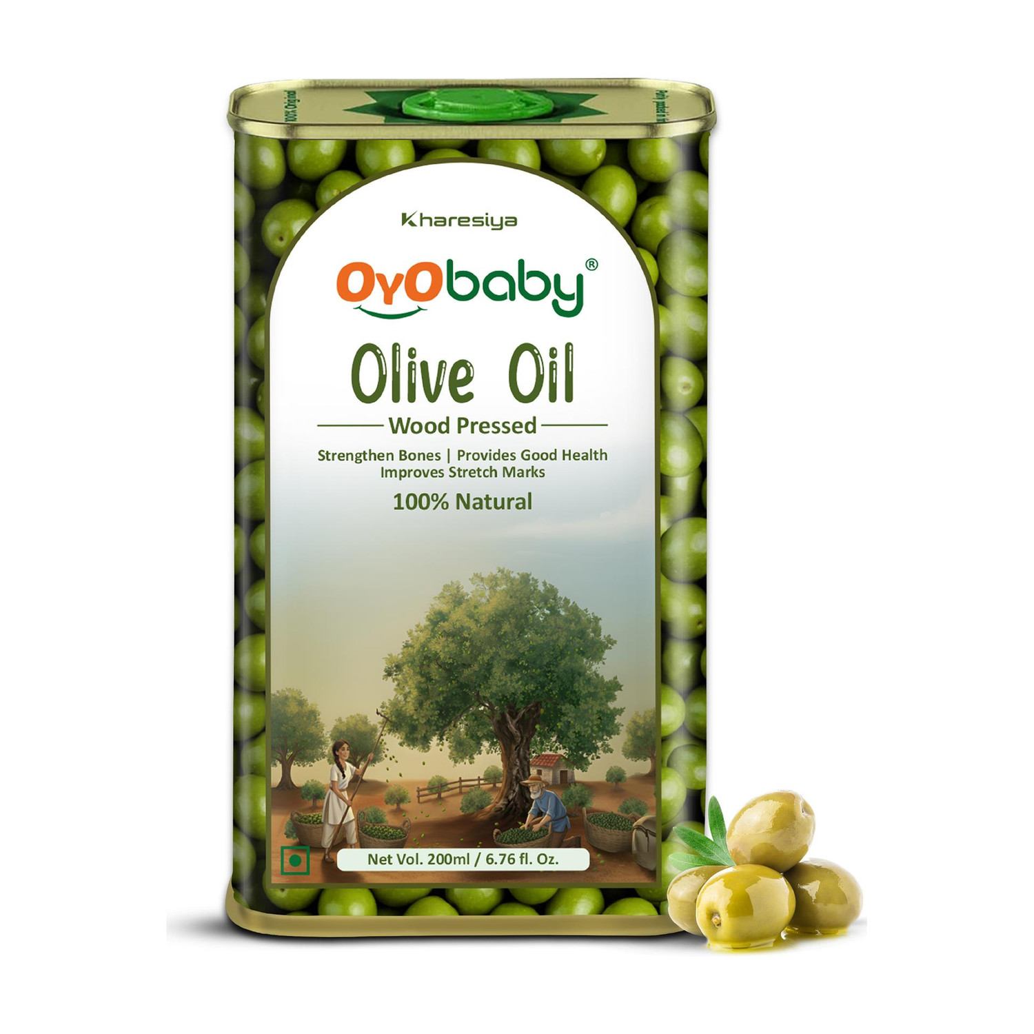 Image of Oyo Baby Baby Olive Oil Repairs and Prevents Skin and hair, Cold Pressed, Reduces Dandruff Baby Massage Olive Oil