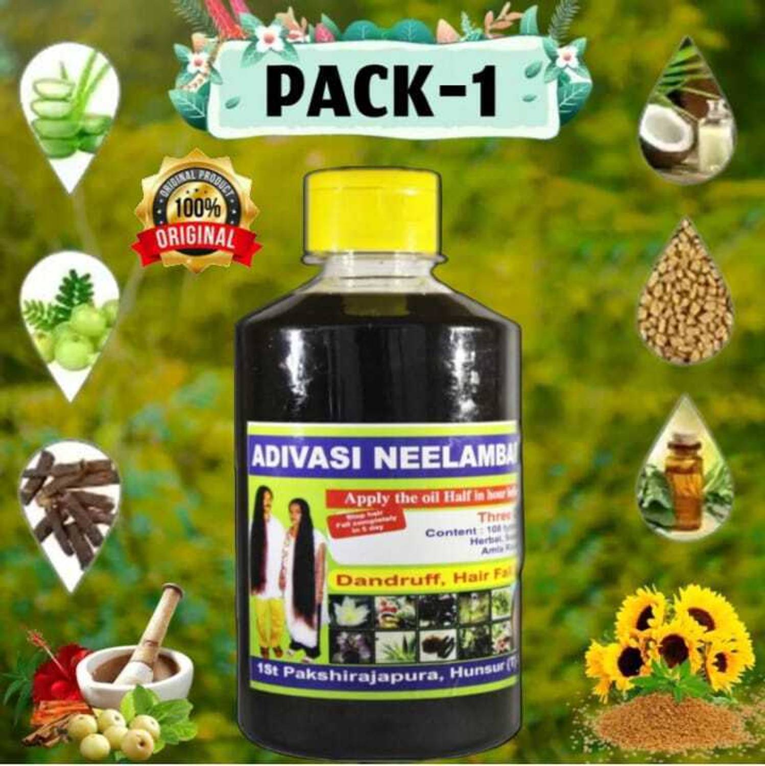 Adivasi hair dandruf cantrol neem reetha best result for all hair problem 250ml Hair Oil