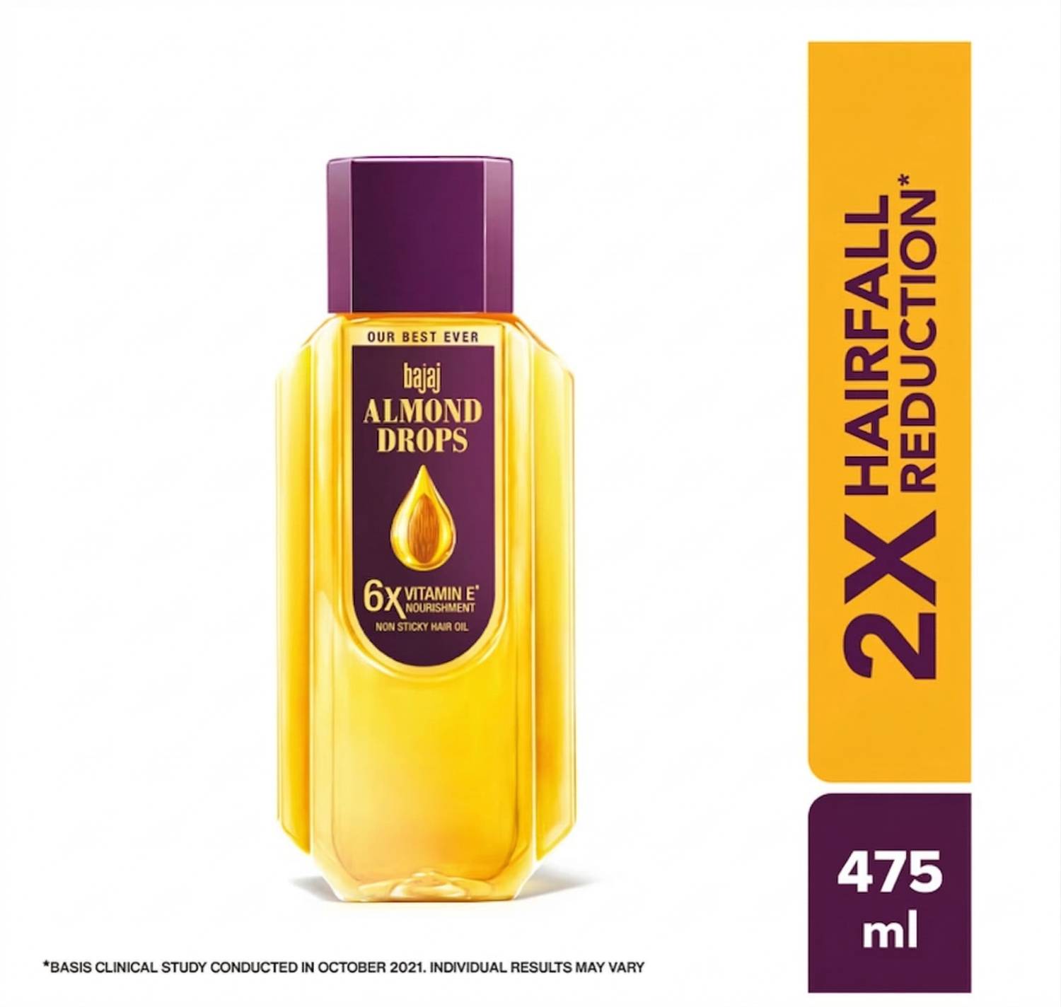 BAJAJ Almond Drops with 6X Vitamin E Nourishment for 2X Hairfall Reduction Hair Oil