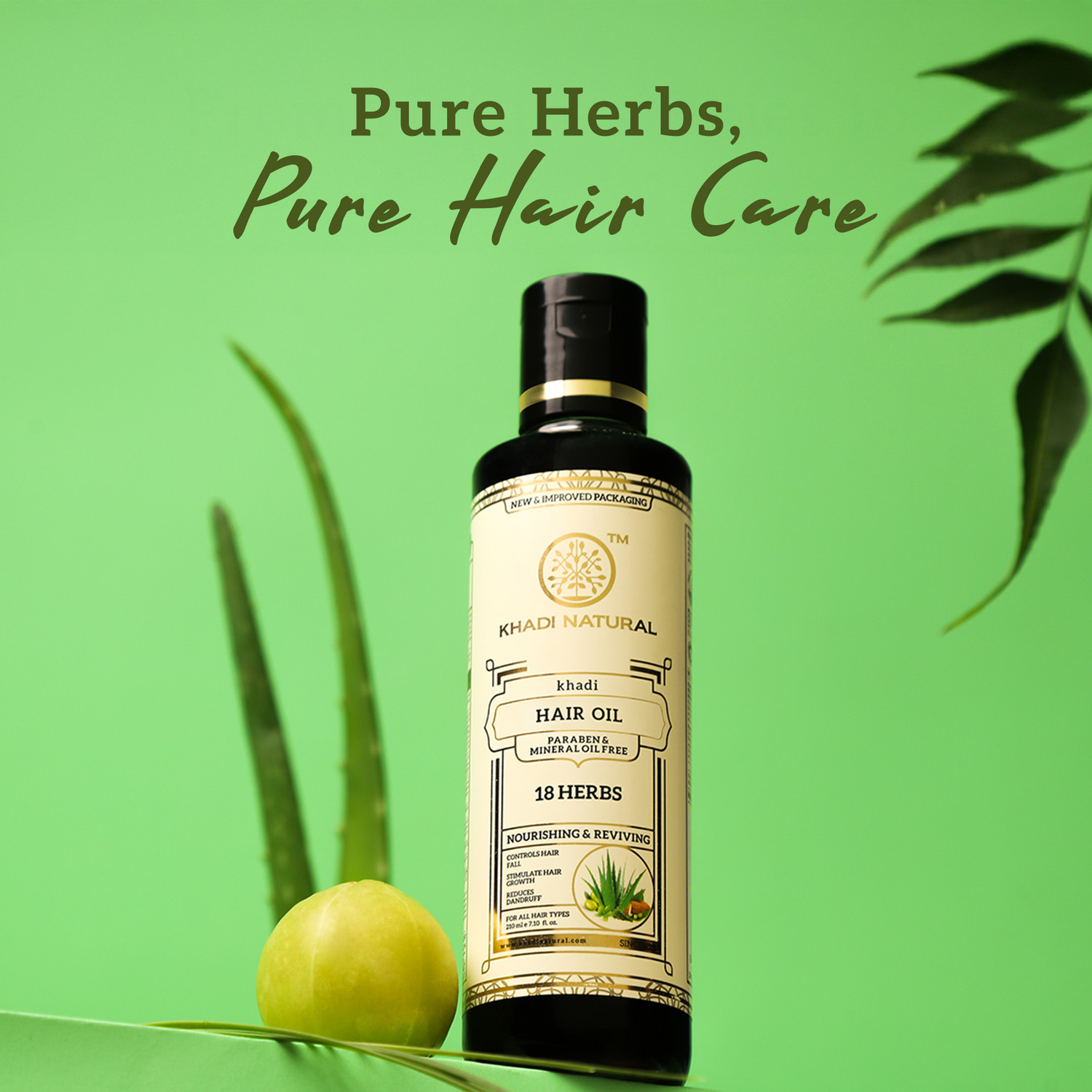 Image of KHADI NATURAL 18 Herbs HairOil for Strong Healthy Hair Care Hair Oil