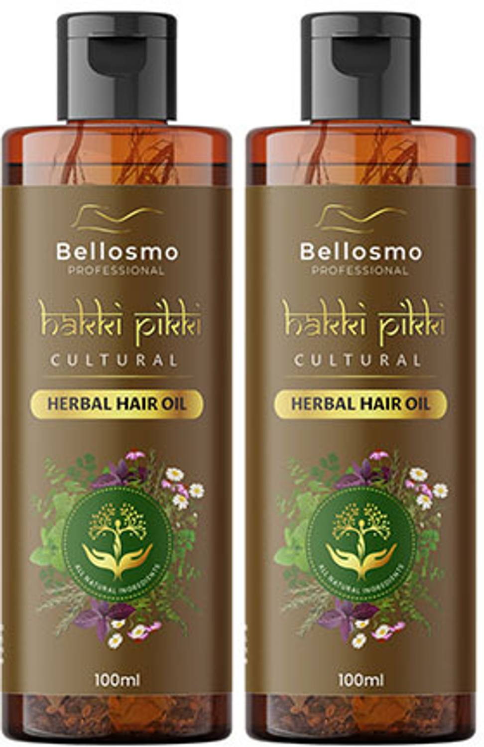 bellosmo PROFESSIONAL Hakki Pikki Cultural Herbal Jadibuti Best hair growth Hair Oil 100 ml (Packof02) Hair Oil