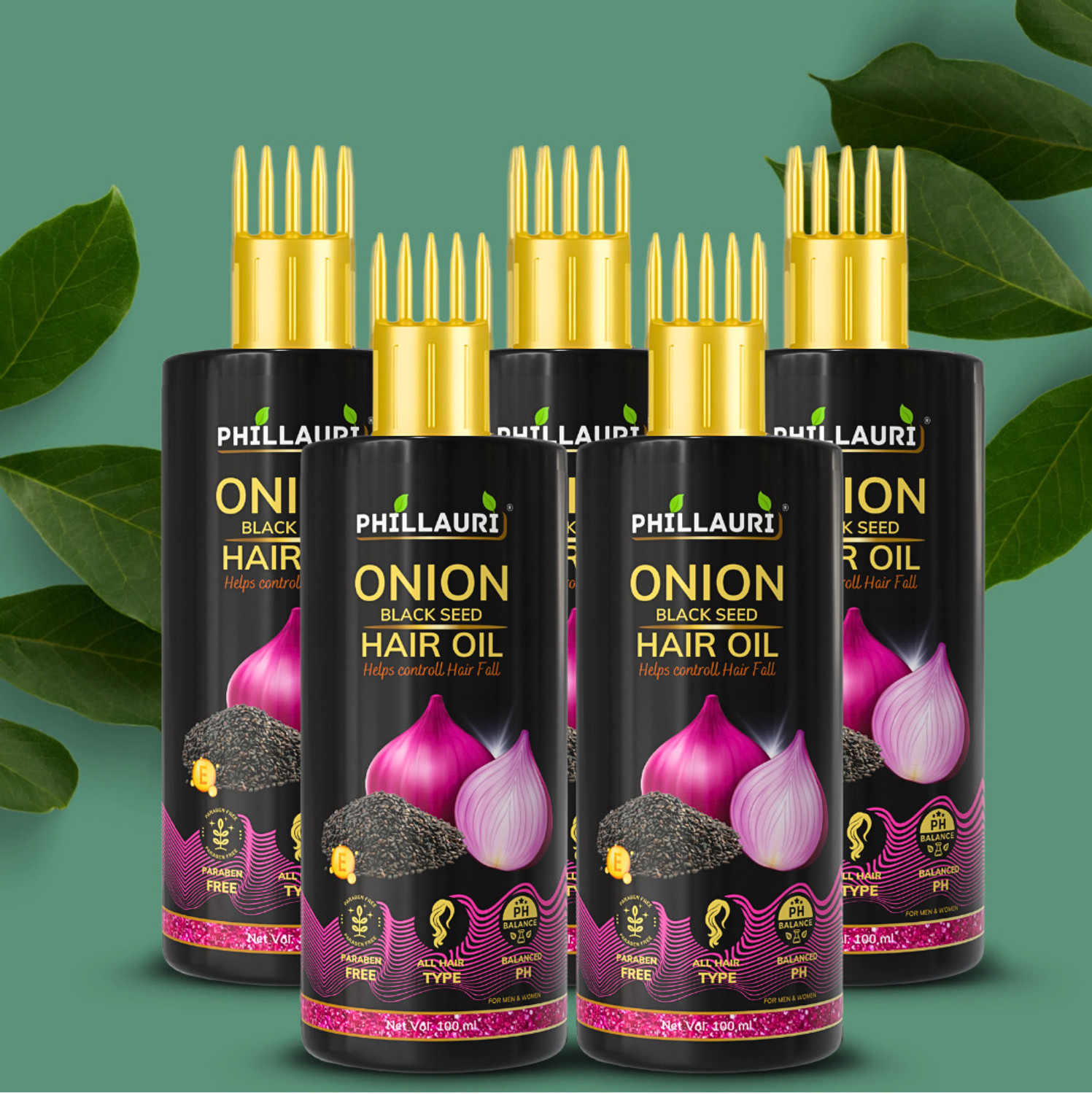 Image of Phillauri Black Seed Onion Hair Oil For Hair Re-growth Hair Oil