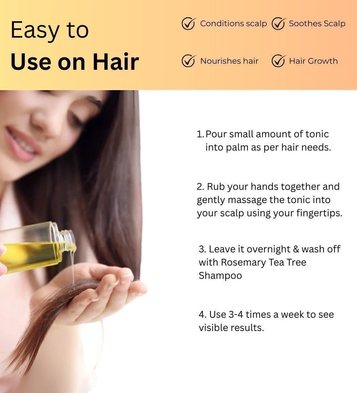 Image of SAUNDARYAM Korean Rosemary & Methi Dana Hair Tonic For Hair Growth|Hair Fall|Dandruff Hair Oil