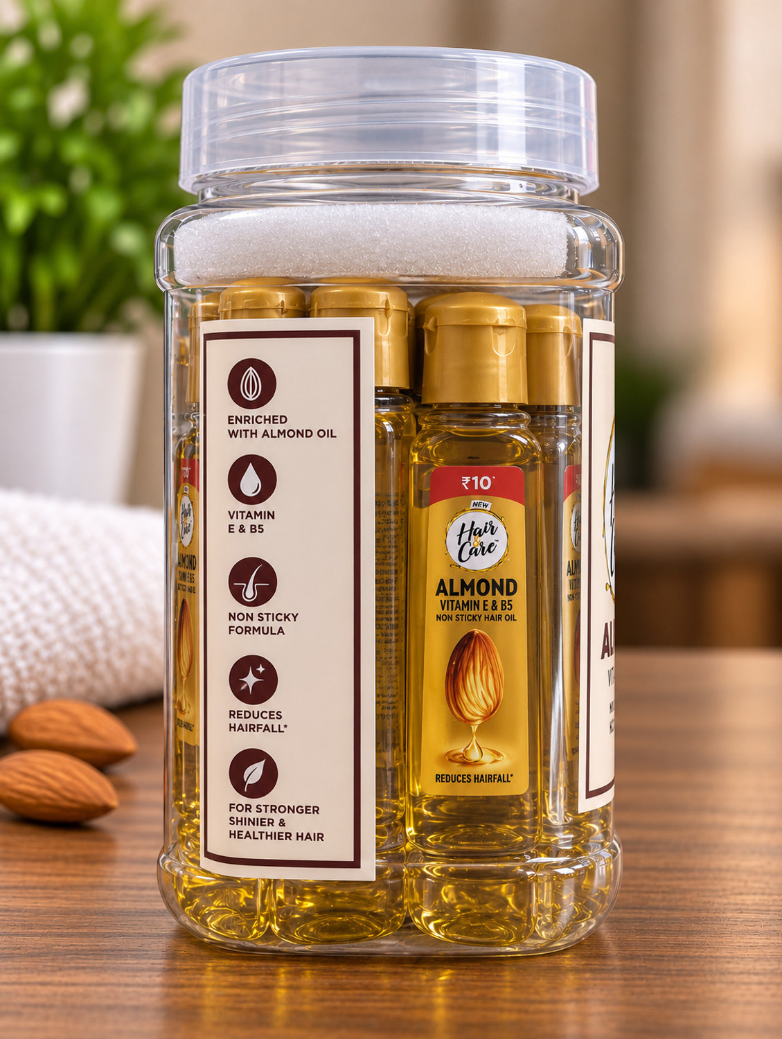 Image of HAIR & CARE With Walnut & Almond,Non-Sticky Hair Oil