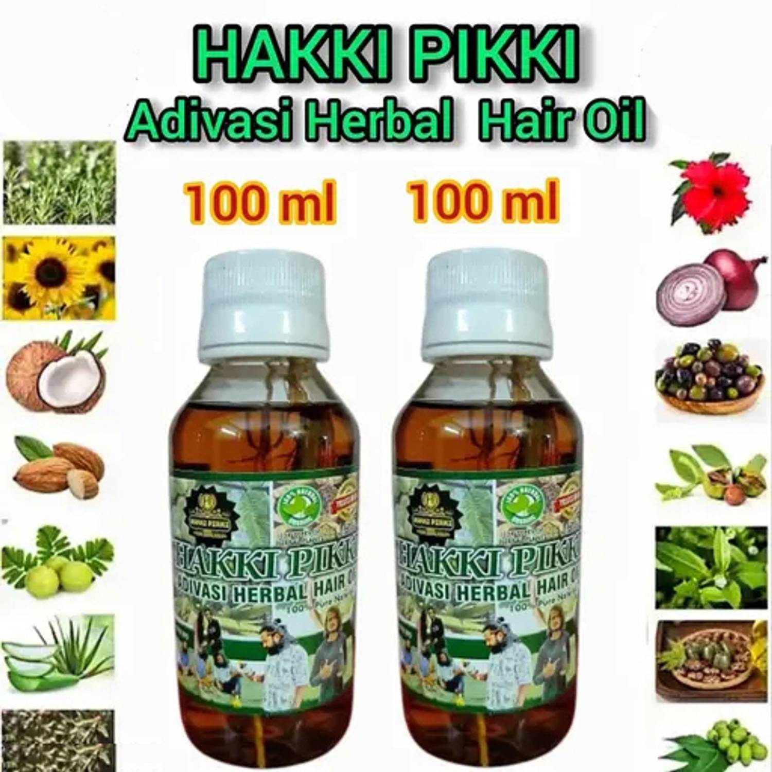 Adivasi Aadivasi HAAKI PAKKI Herbal Hair Oil 500ml Original Hair Growth Oil 200ML*- Hair Oil