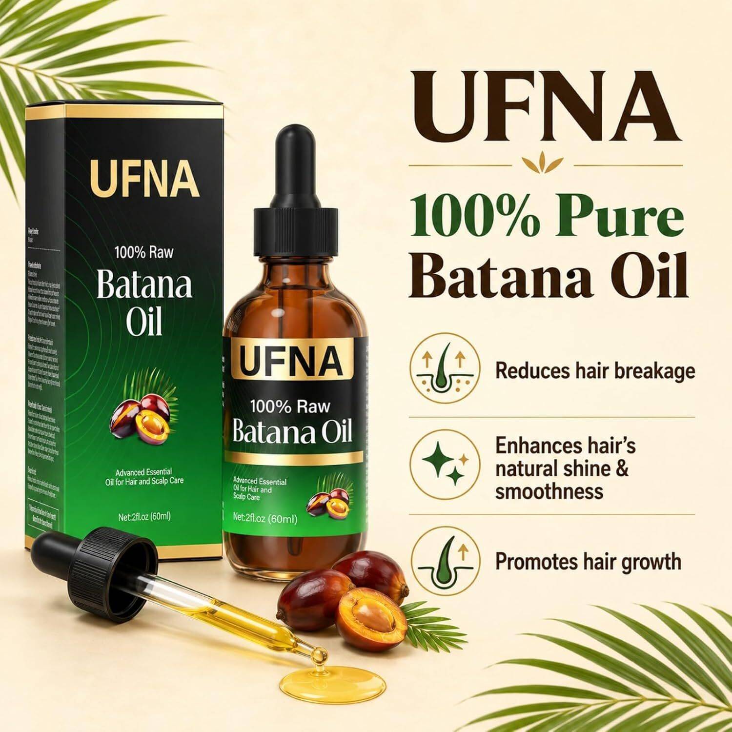 Hairlusy UFNA Batana Oil 60ml - Image 2
