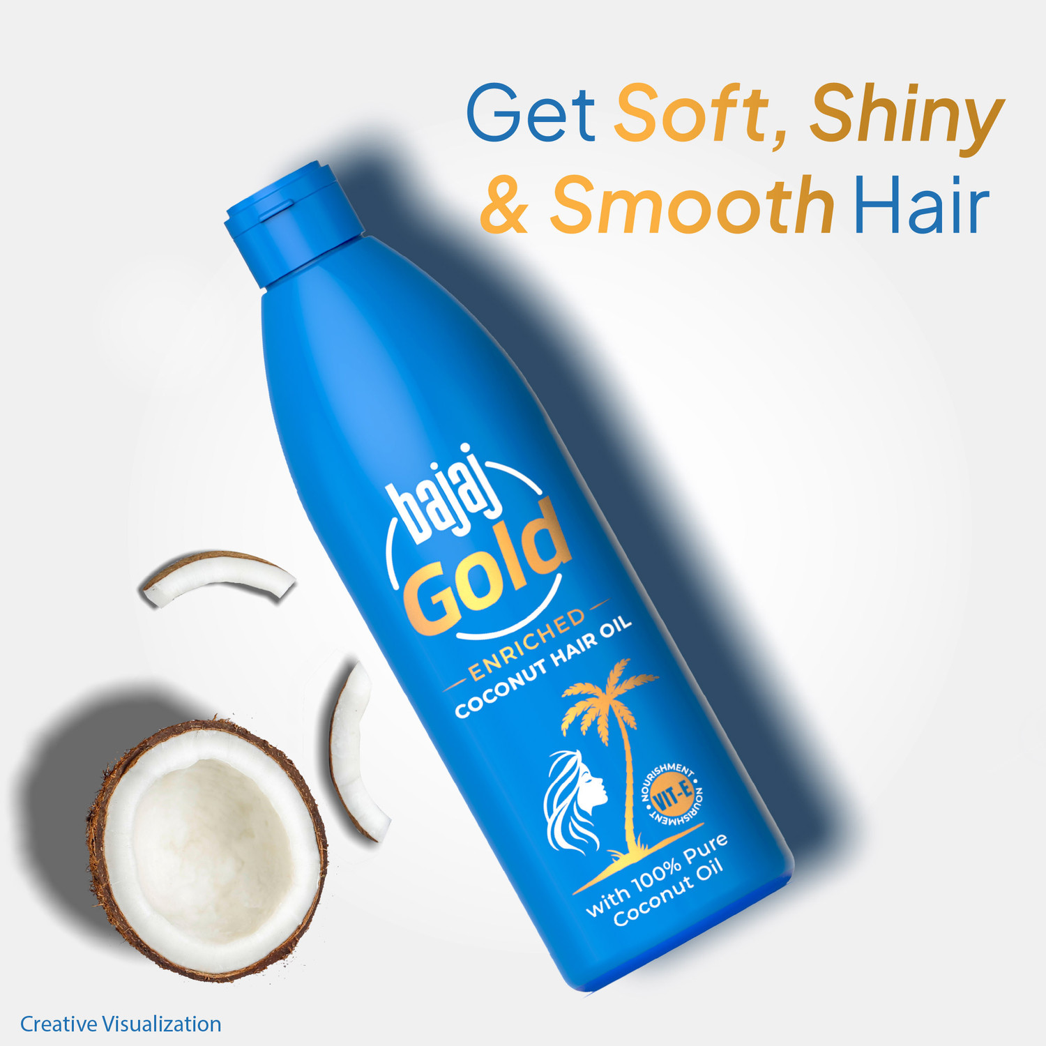 Image of Bajaj Gold Coconut Hair Oil, Enriched With Vitamin E Hair Oil