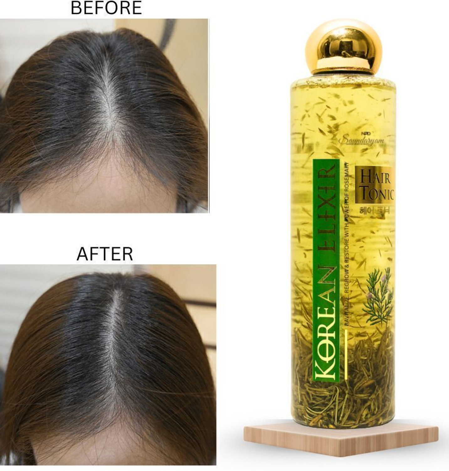 Image of SAUNDARYAM Korean Rosemary & Methi Dana Hair Tonic For Hair Growth|Hair Fall|Dandruff Hair Oil