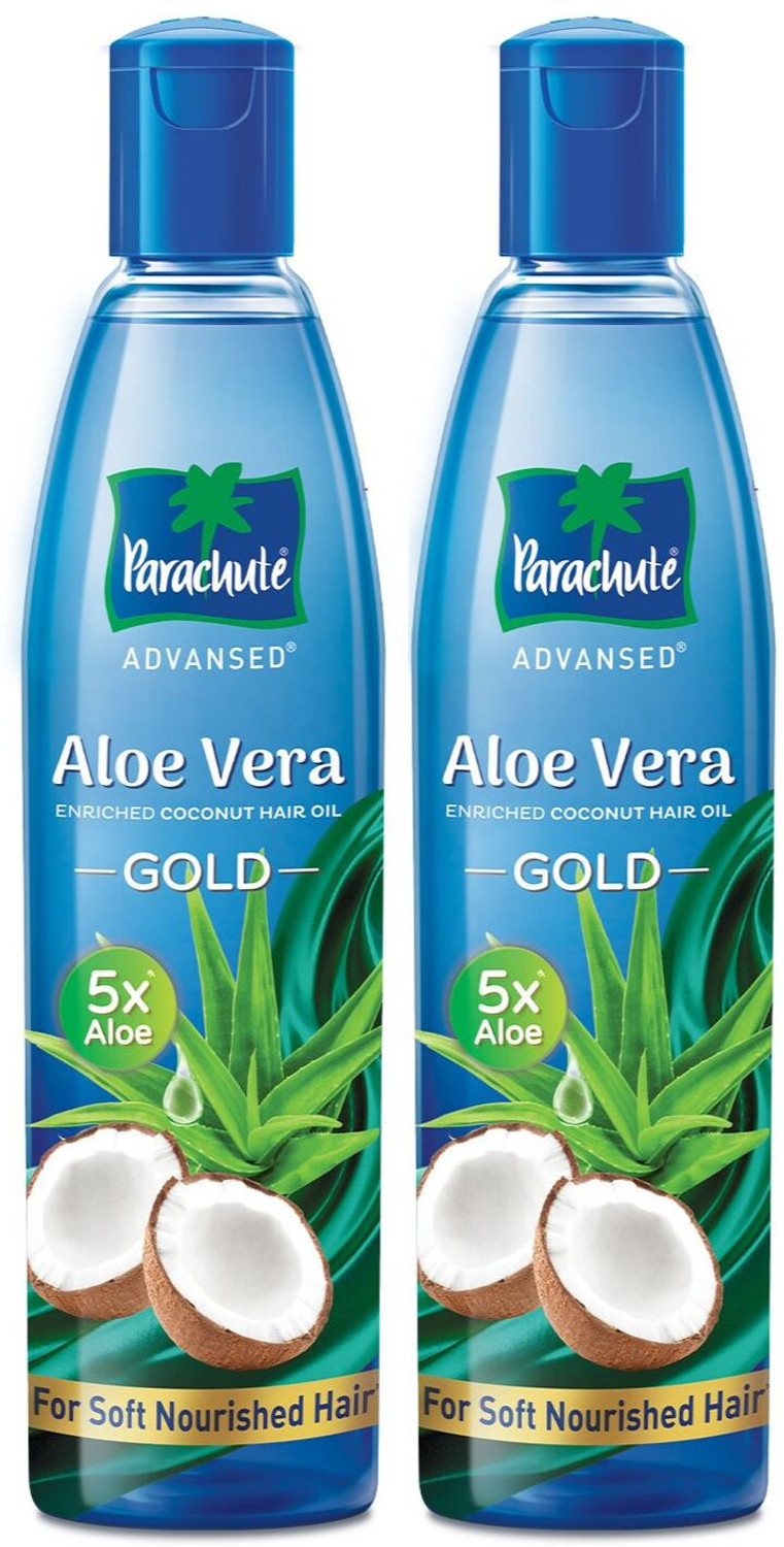 Parachute Advansed Aloe Vera Coconut Hair Oil GOLD, 5X Aloe Vera, Makes hair Sooperr soft Hair Oil