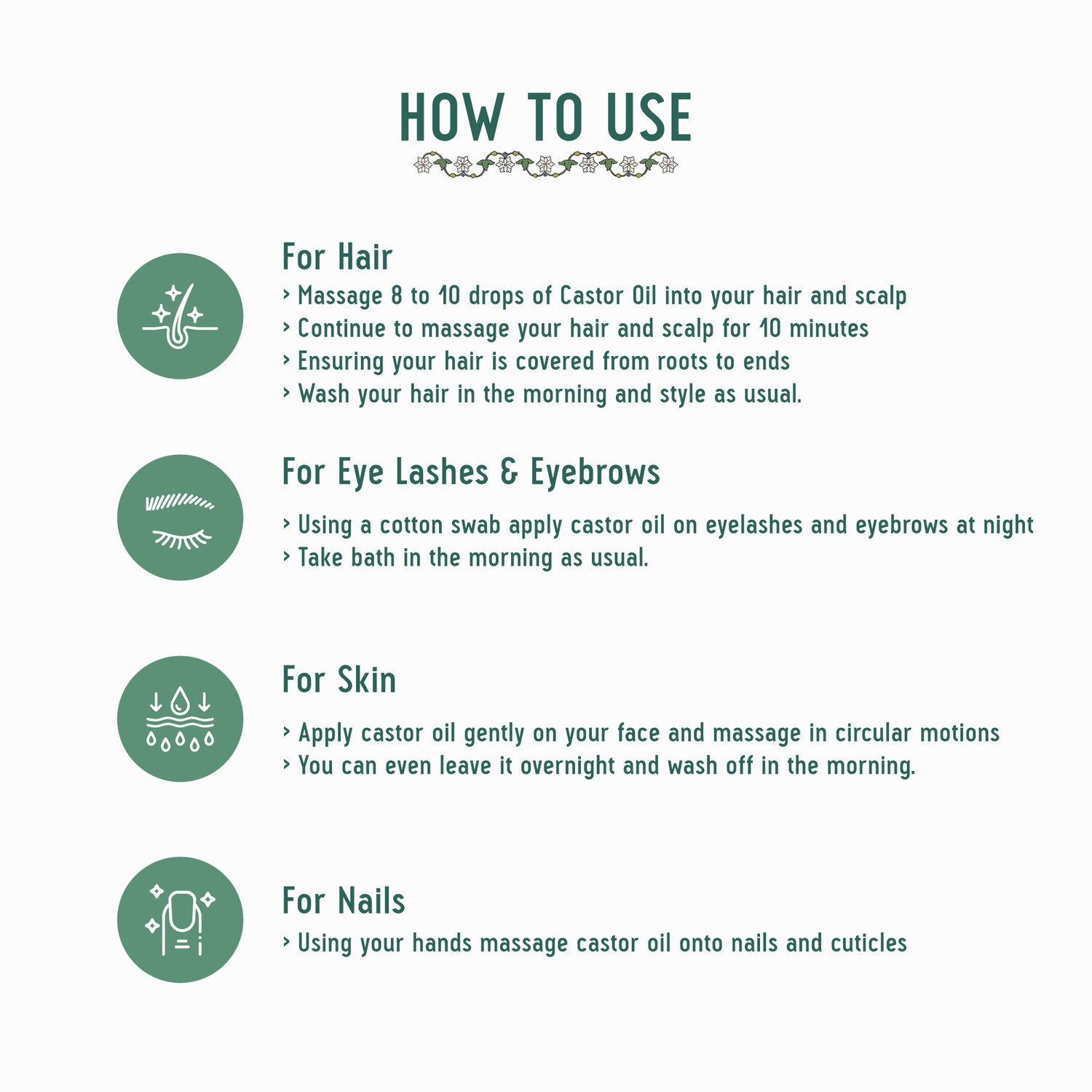 Image of Avimee Herbal Cold-Pressed 100% Pure Castor Hair Oil