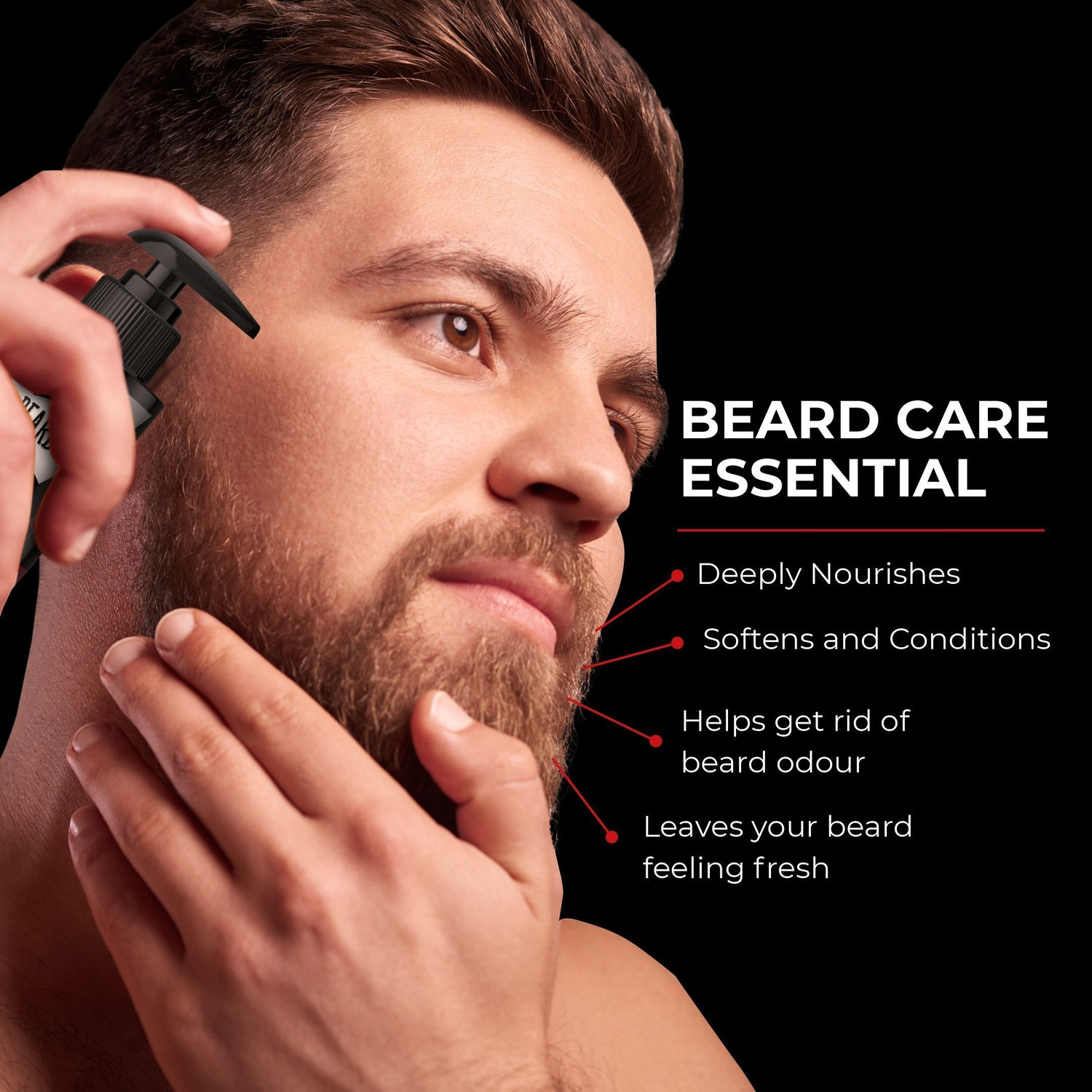 Image of BEARDO Beard and Hair Growth Oil, GodFather Beard Wash & Dermaroller | Faster Growth
