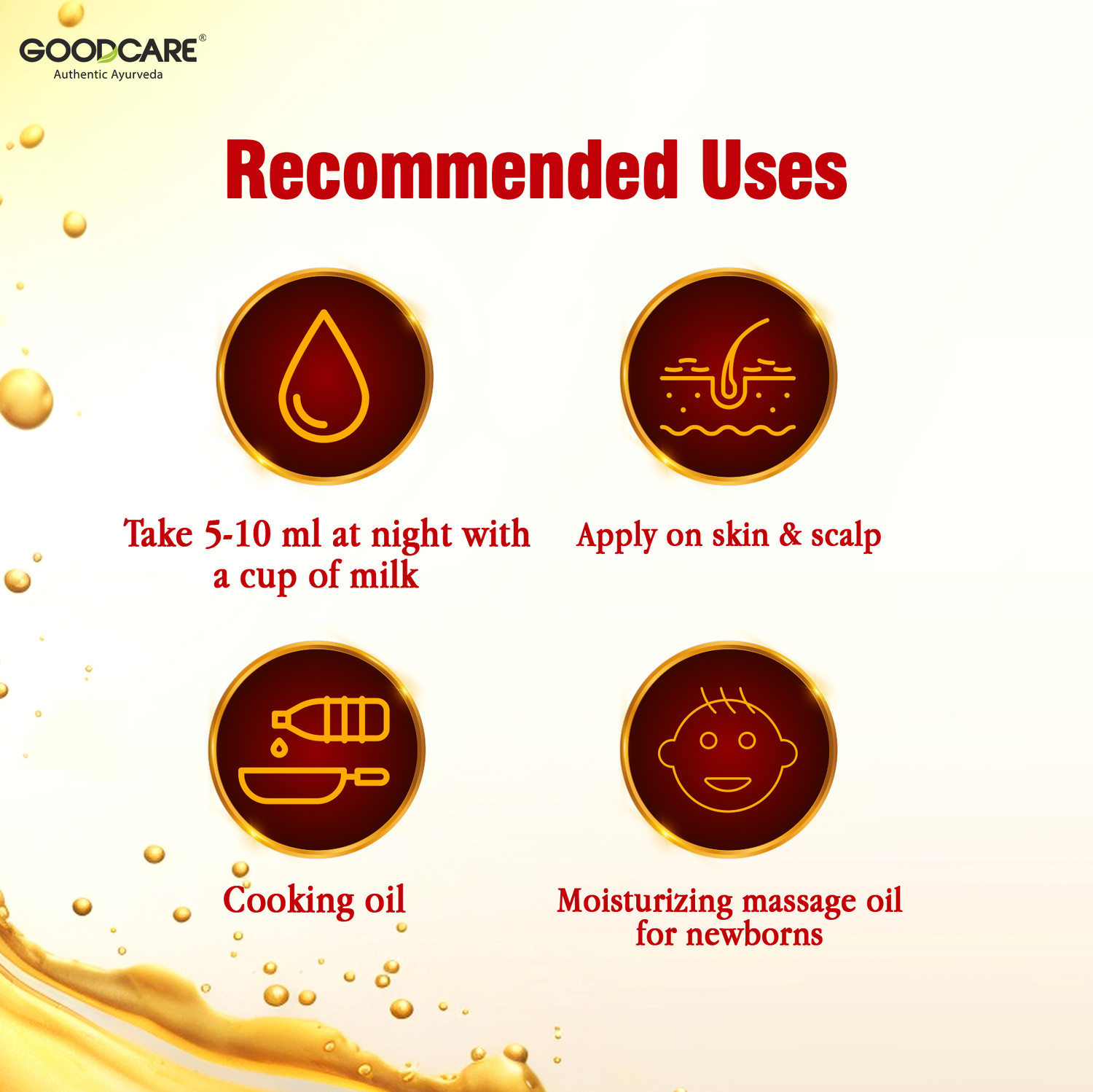 Image of GOODCARE Pure Rogan Badam Almond Oil for Skin, Hair & Memory Care Hair Oil