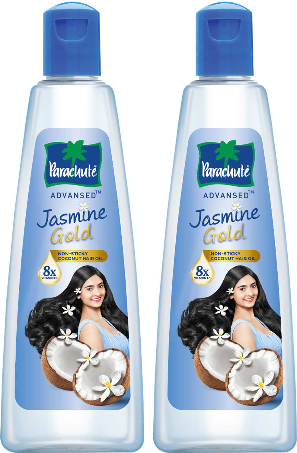 Image of Parachute Advansed Jasmine Gold Coconut Hair Oil with Vitamin E for Super Shiny Hair, Non-sticky Hair Oil