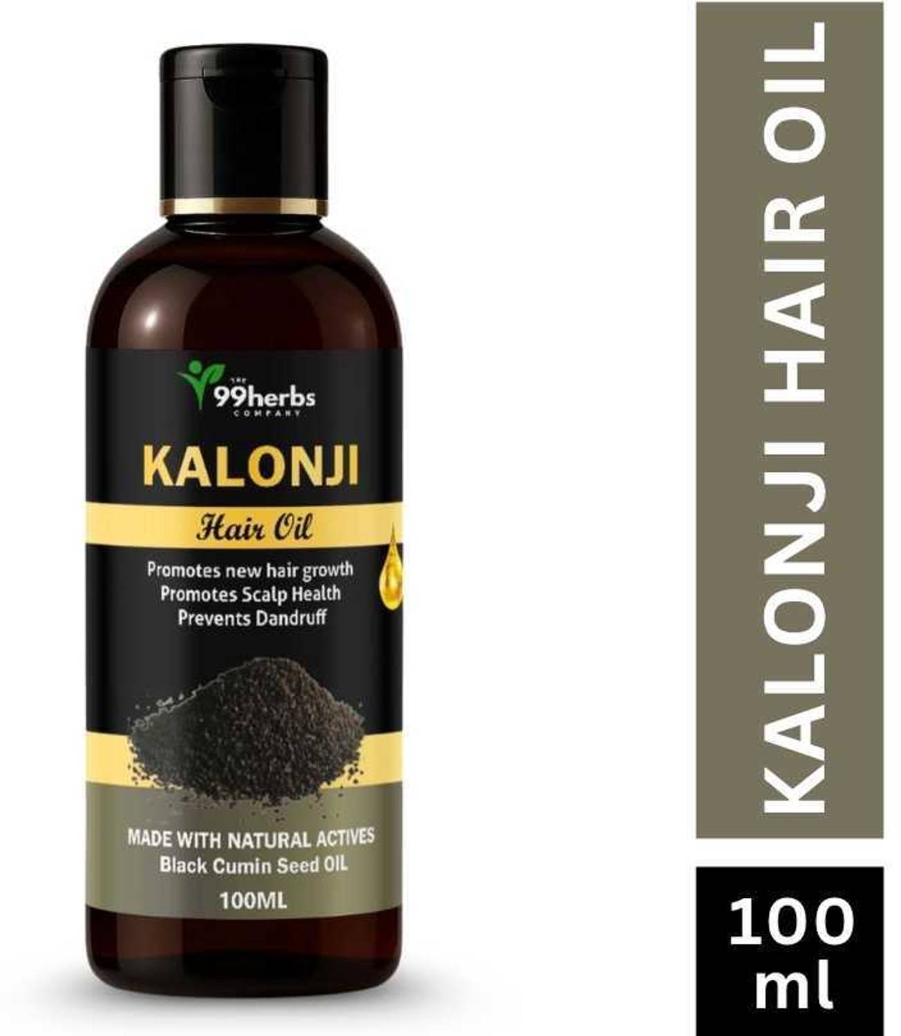 The 99 Herbs Company 99HERBS Kalonji Oil 100ml | Natural Hair Growth & Scalp Nourishing Oil Hair Oil