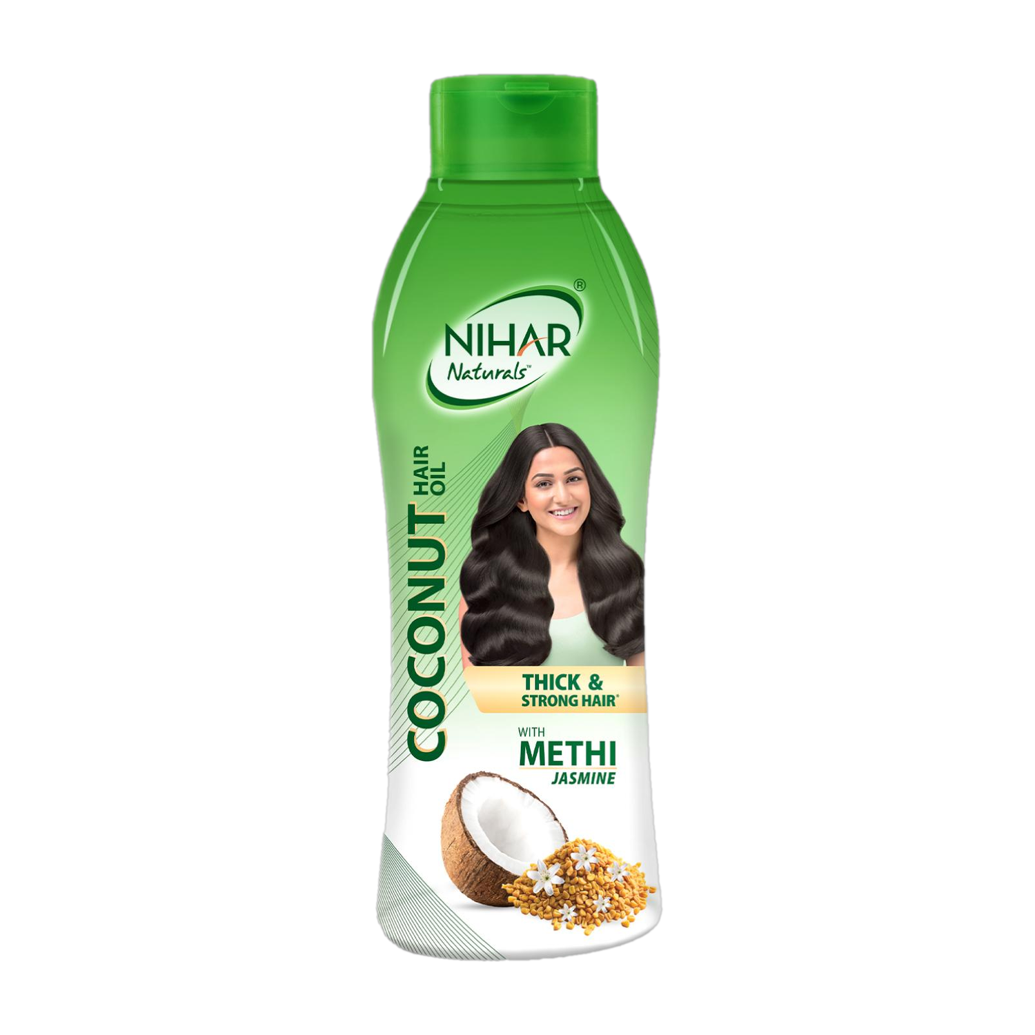 Image of NIHAR Naturals Non Sticky, Coconut Hair Oil For Thick & Strong Hair, Jasmine Hair Oil