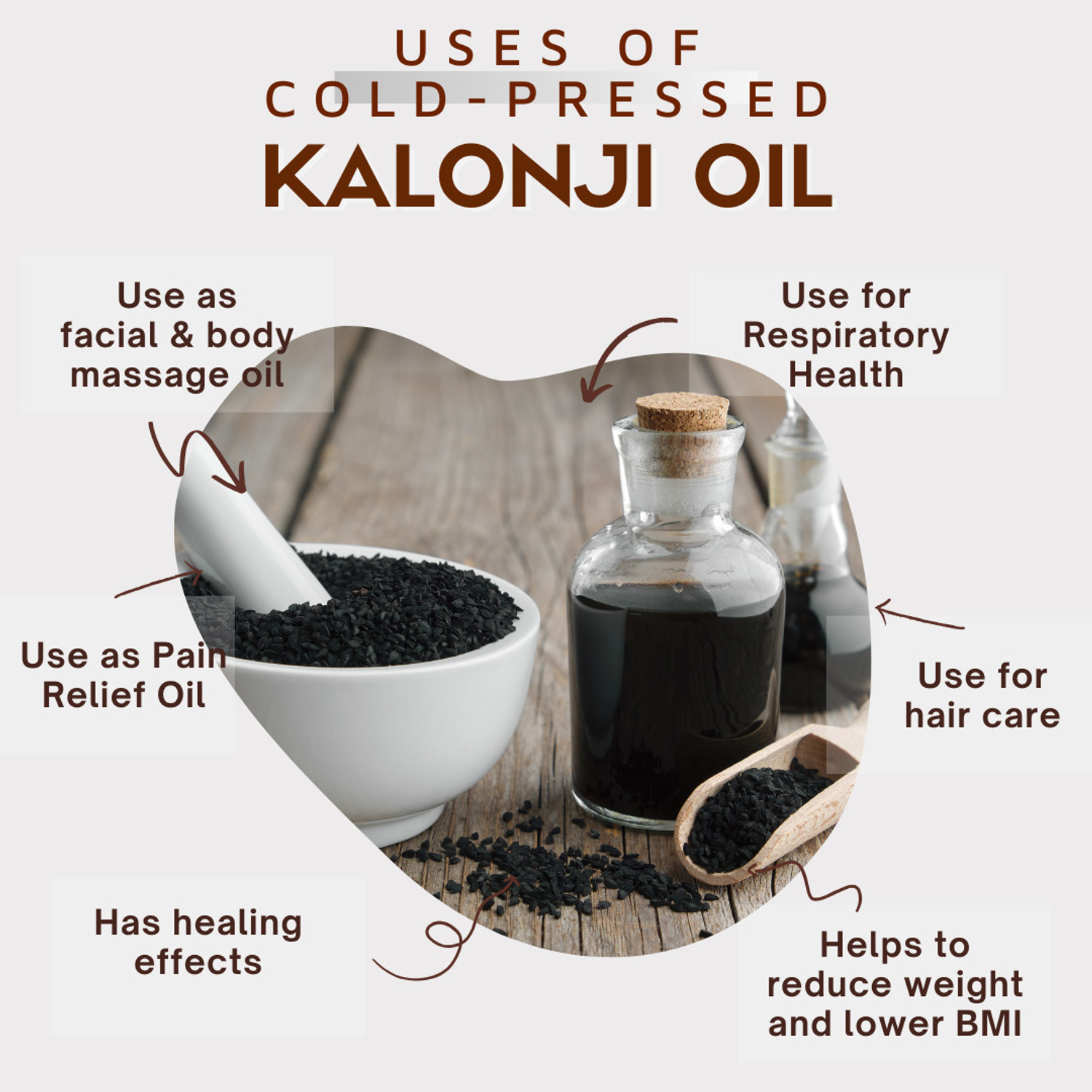 Image of COCO CRUSH Cold pressed Kalonji Black Seed Oil for Hair Growth | 100% Natural, Herbal Hair Oil