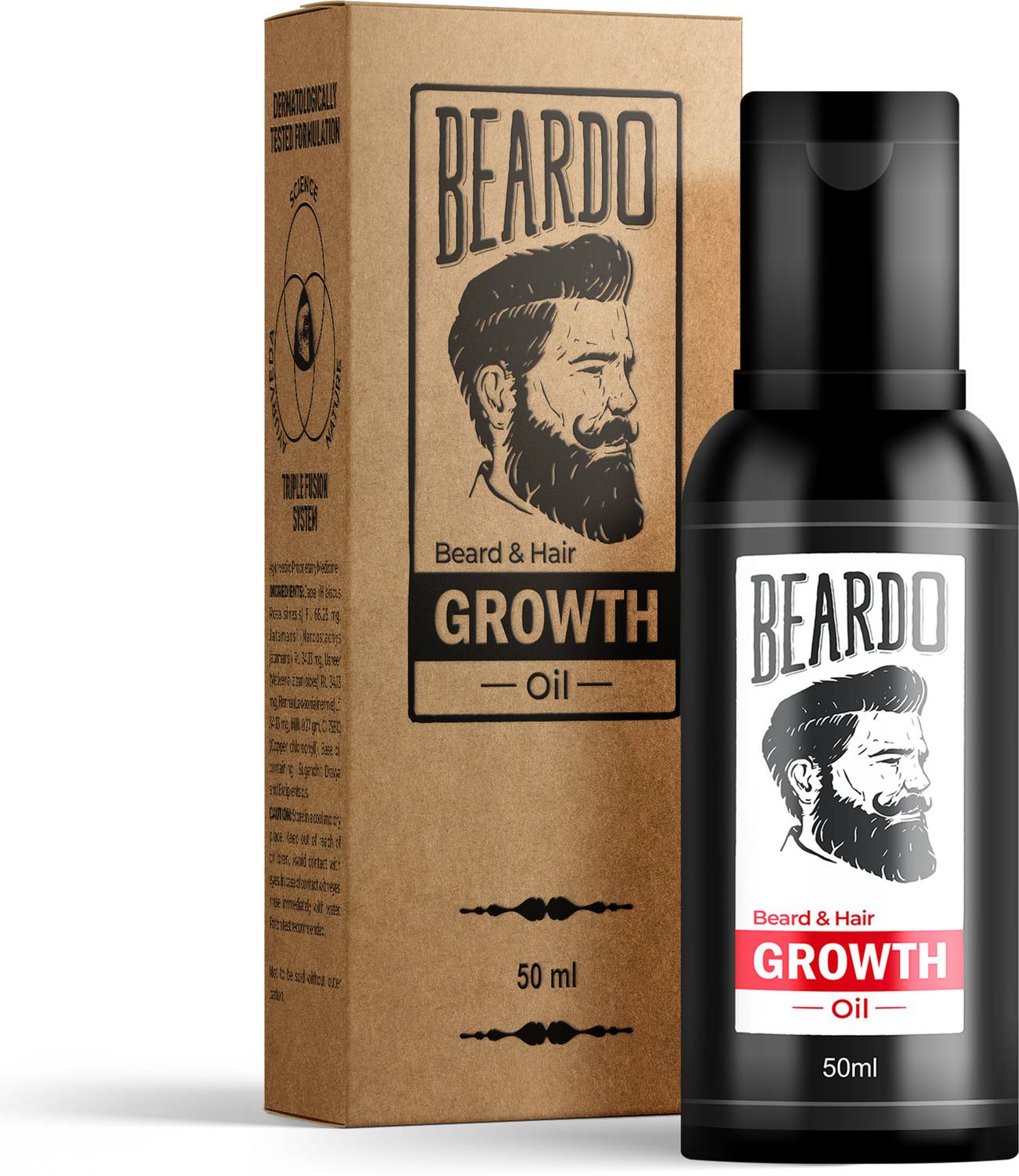 BEARDO Men Beard & Hair Growth Oil For Growth & Thicker Looking N
