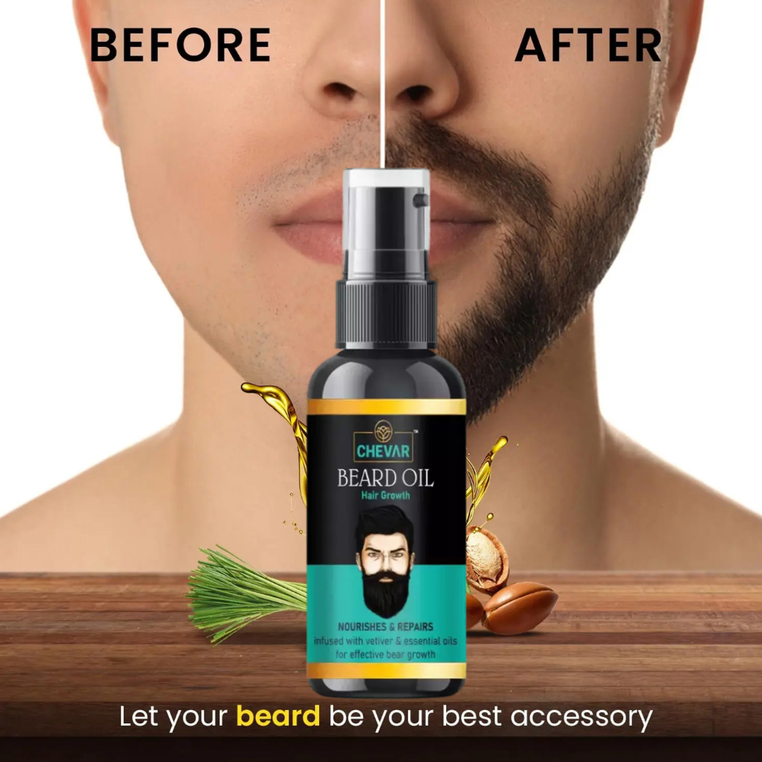 Image of Chevar Advanced Beard Growth Oil For Men And Boys (Parabean Free) Beard oil Hair Oil