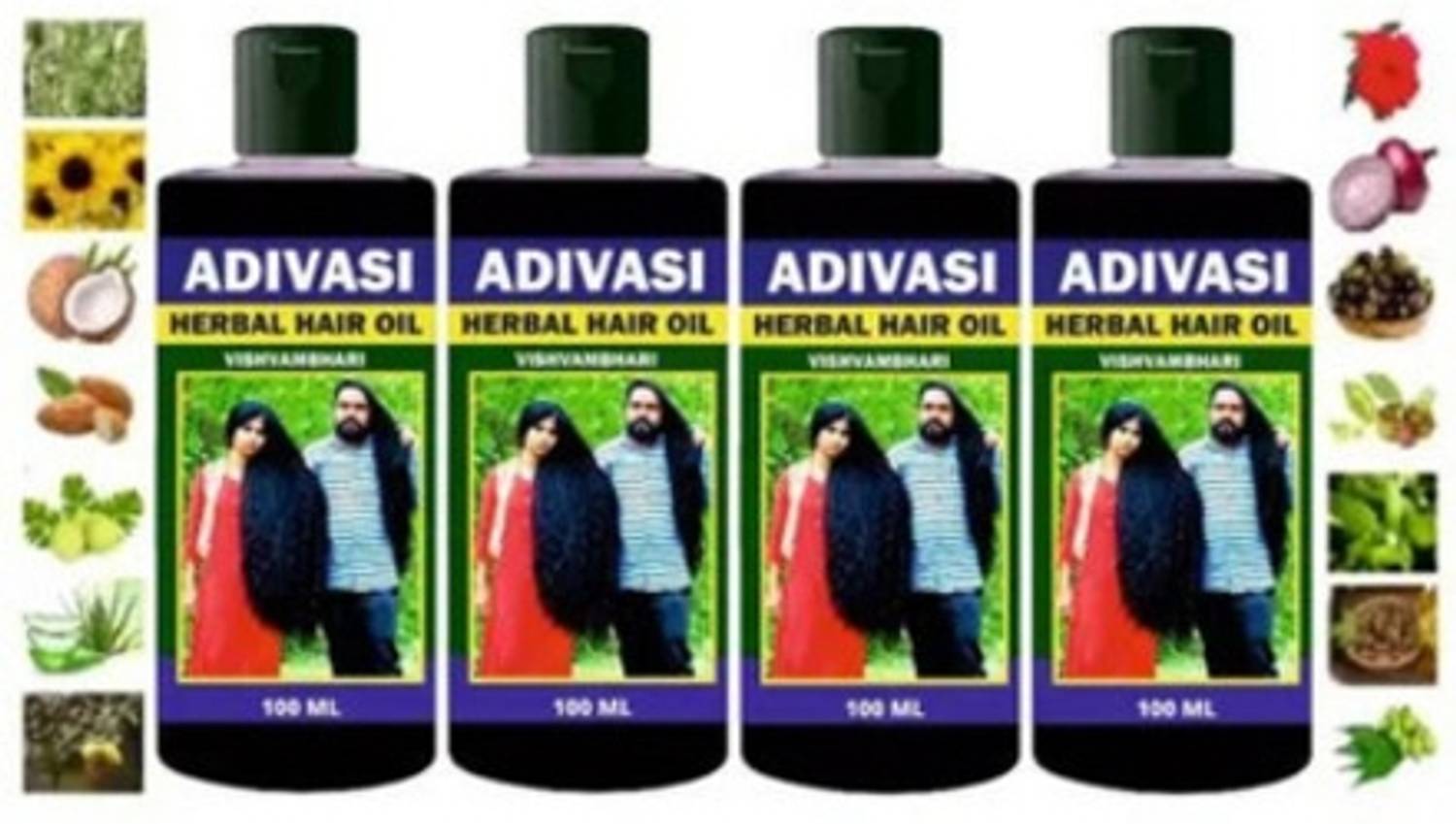 Adivasi Ayurvedic Hand Made Hair Oil 100ml pack of 4  Hair Oil