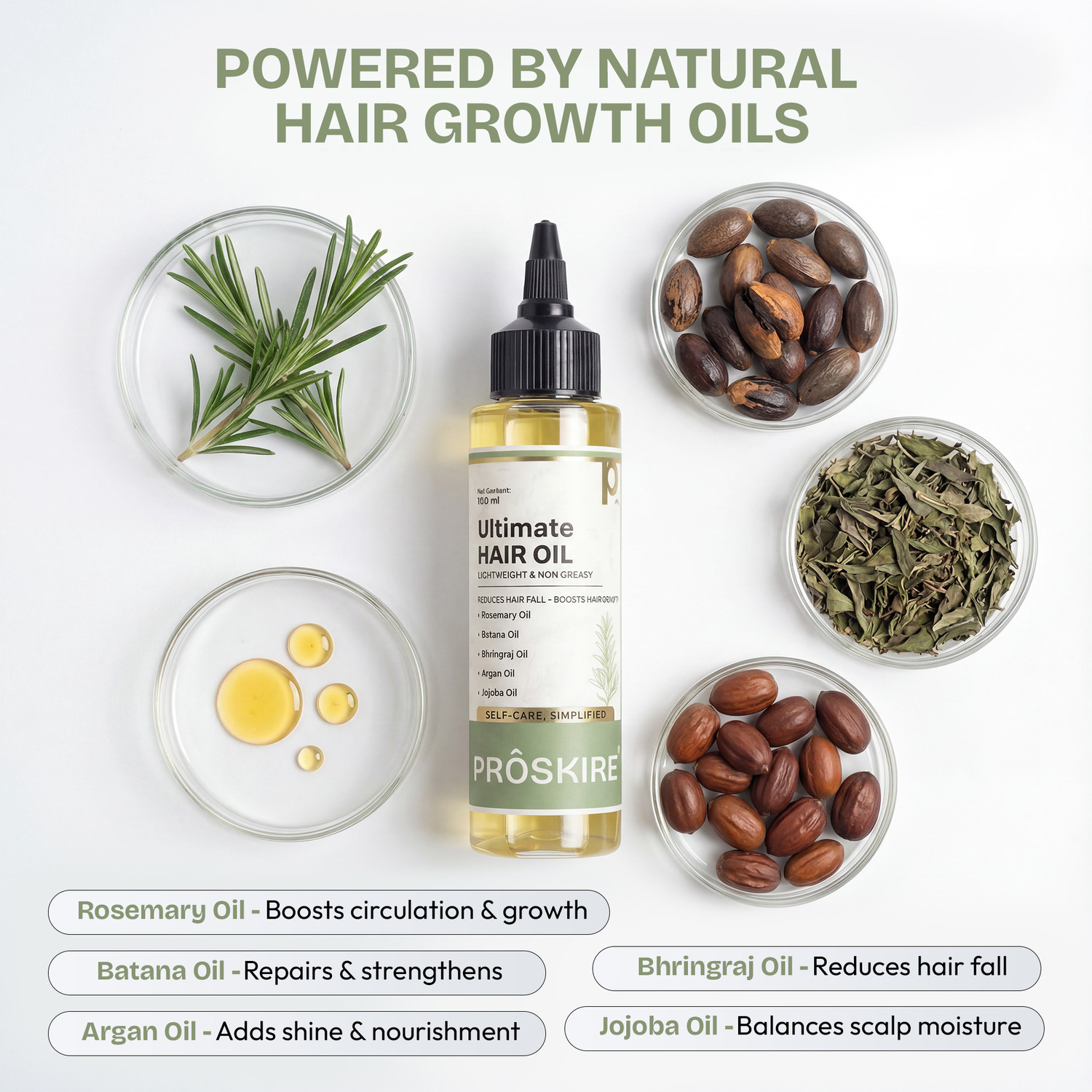 Image of Proskire Ultimate Hair Growth Oil |Reduces Hair Fall & Promotes Hair Growth|Lightweight 2 Hair Oil